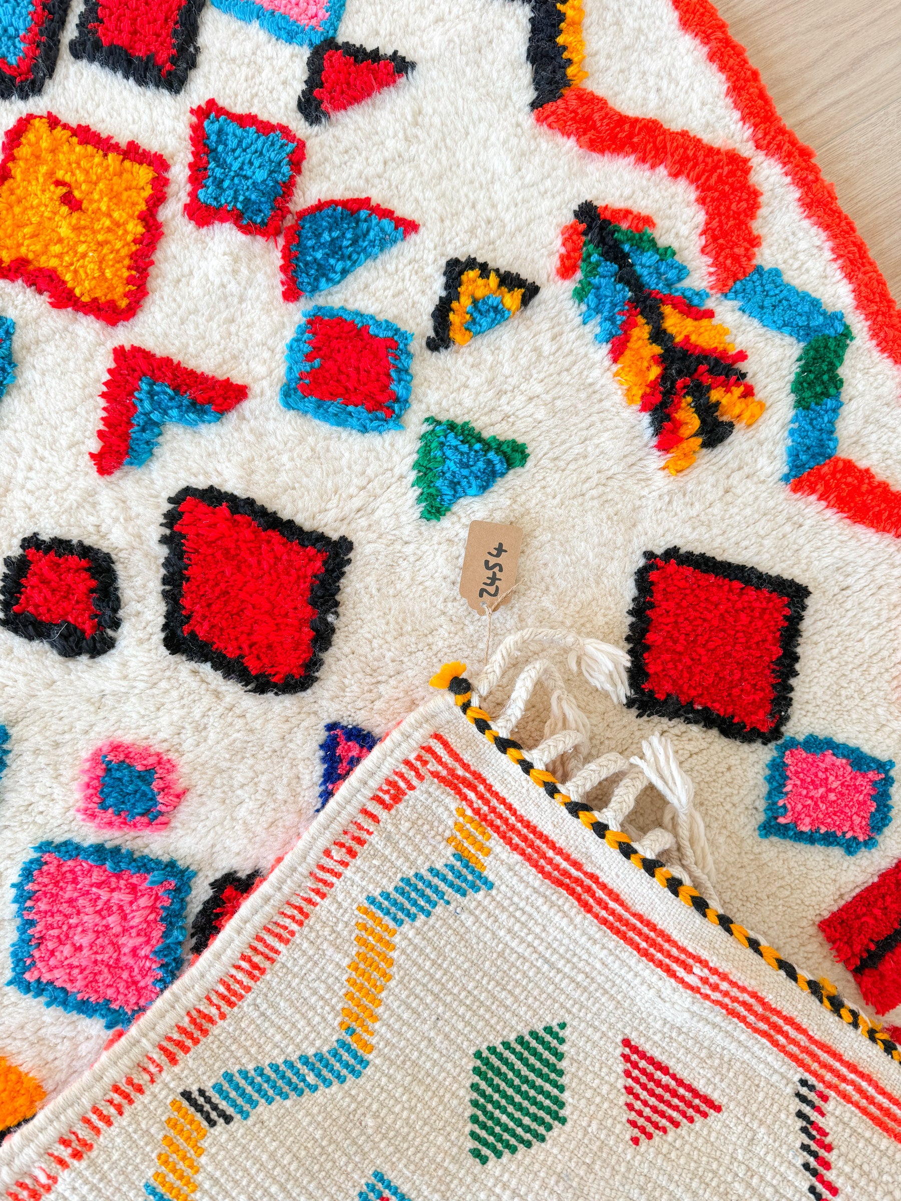Tapis berbère coloré 98 x 187 cm - n°2454