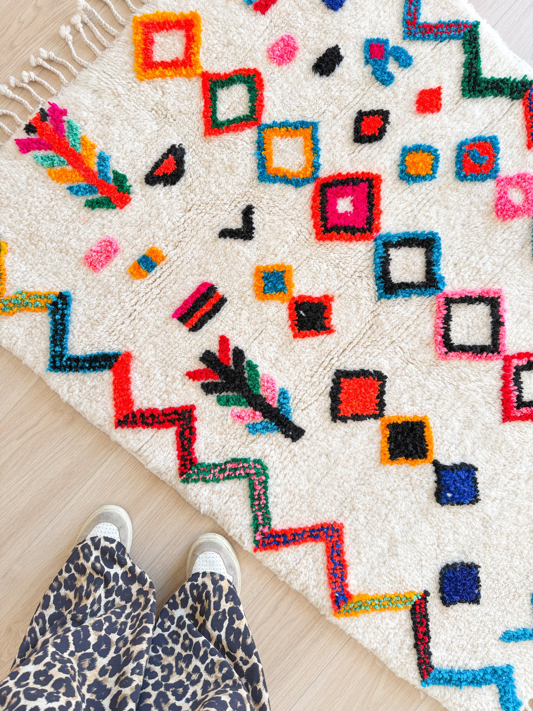 Tapis berbère coloré 109 x 157 cm - n°2449