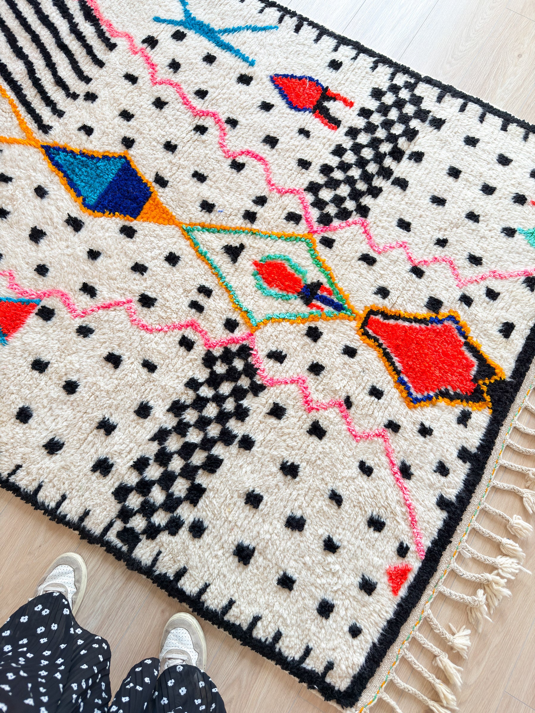 Tapis berbère coloré - n°626