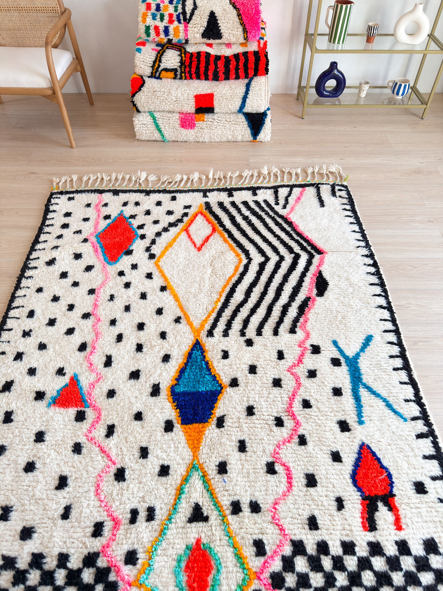 Tapis berbère coloré - n°626