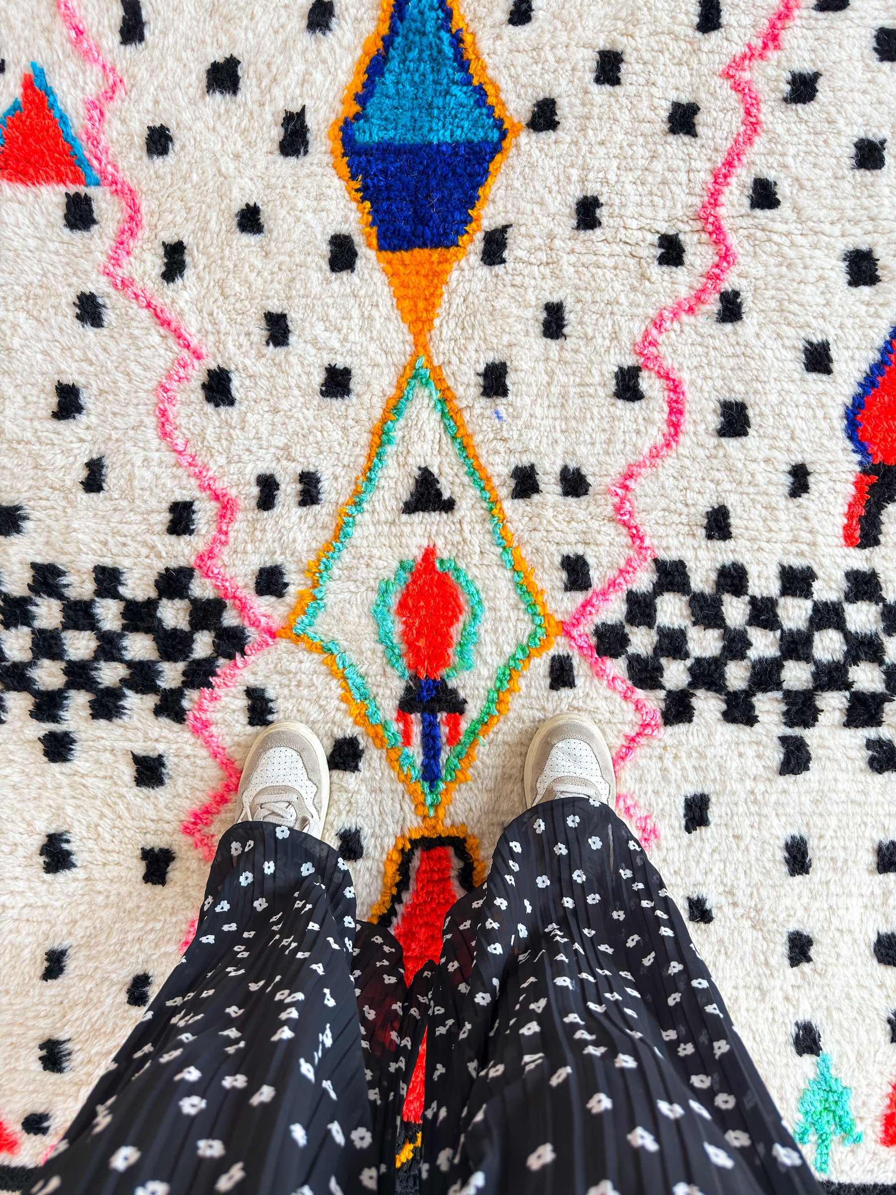 Tapis berbère coloré - n°626