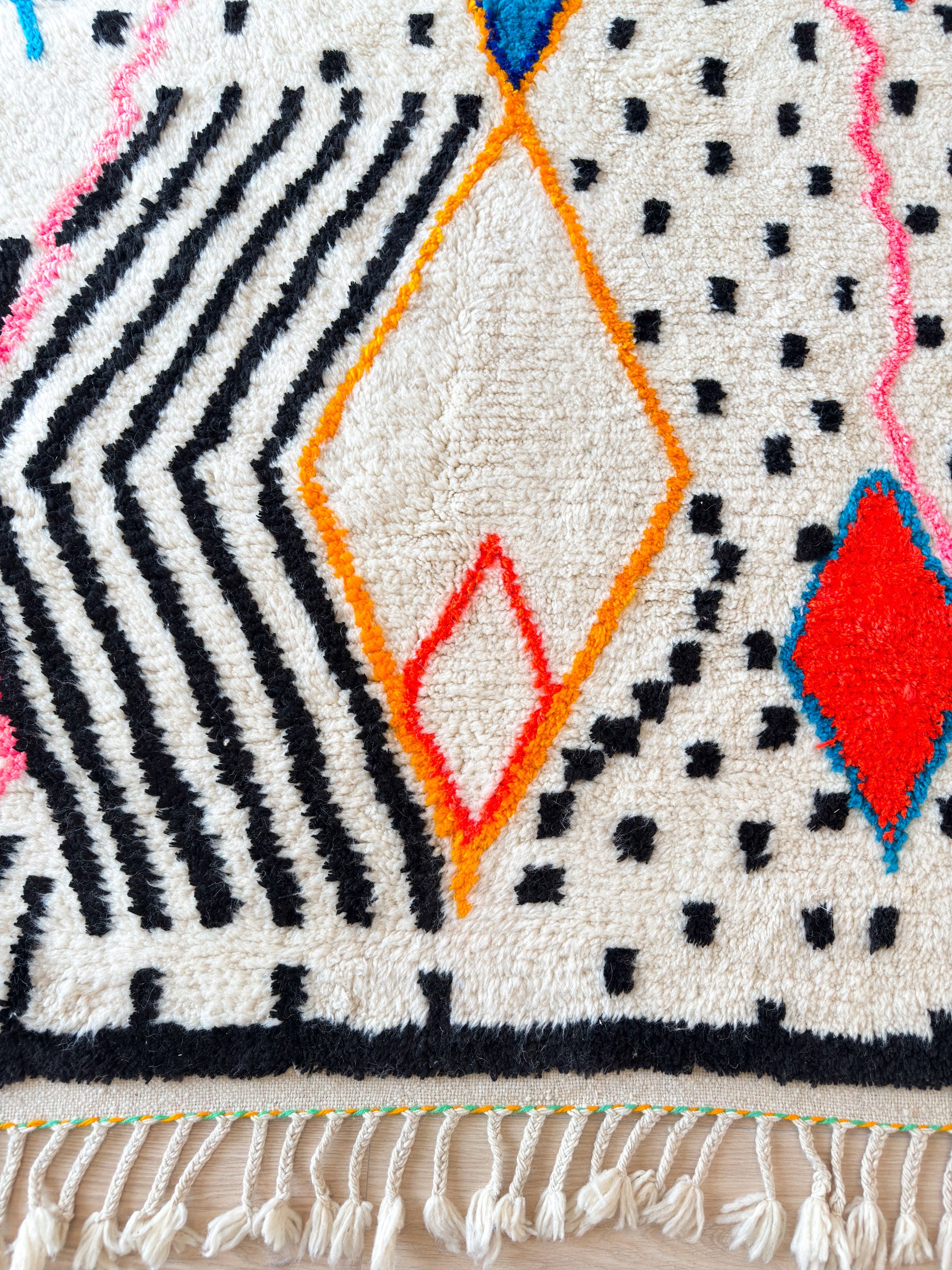 Tapis berbère coloré - n°626