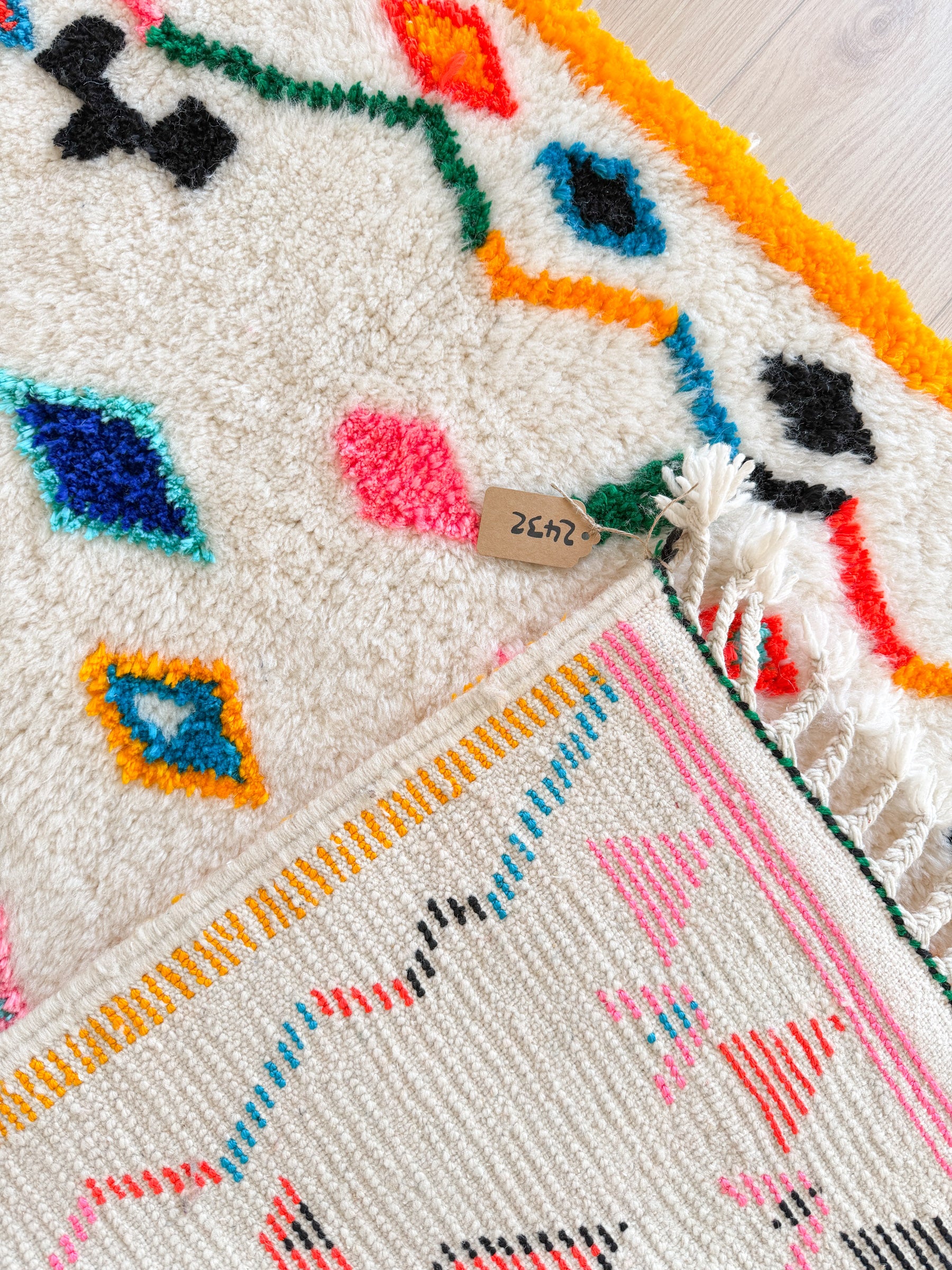 Tapis berbère coloré 103 x 170 cm - n°2432