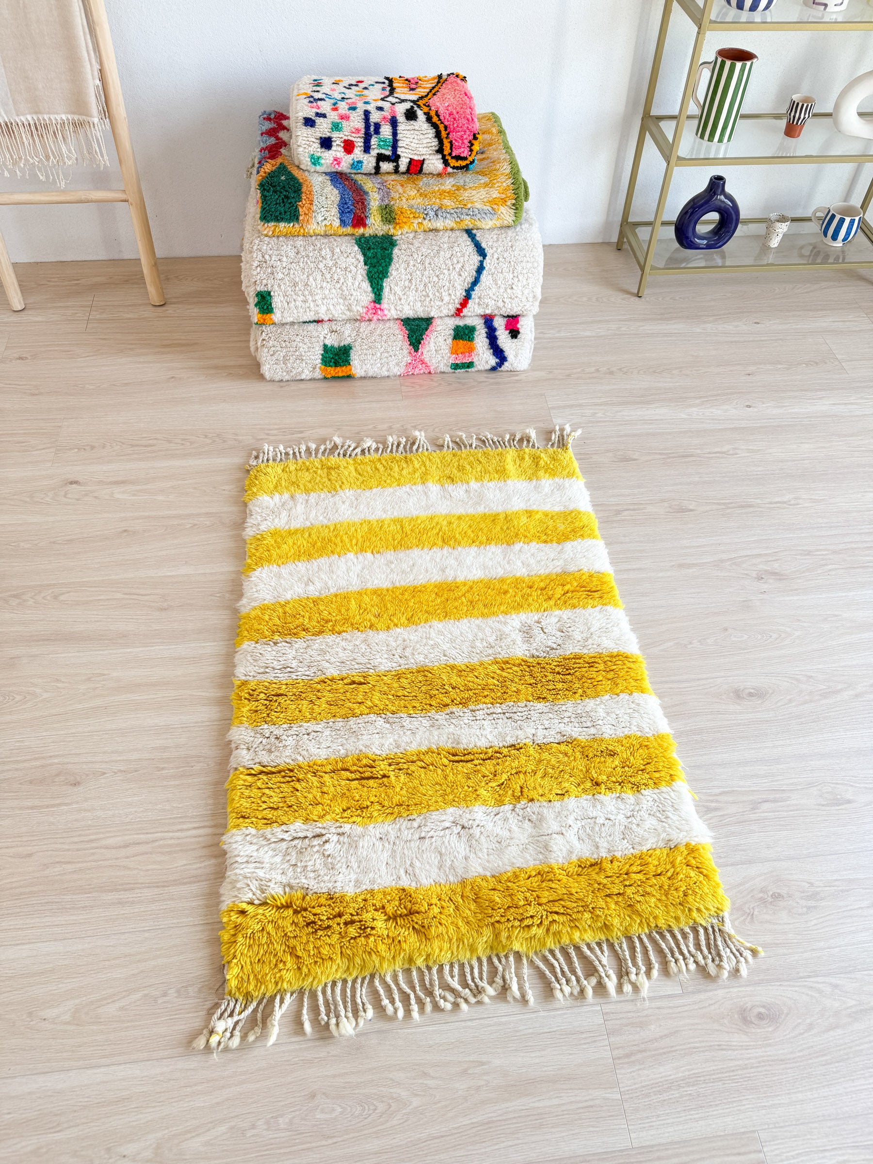 Bunter Berberteppich 83 x 133 cm - Nr. 1916