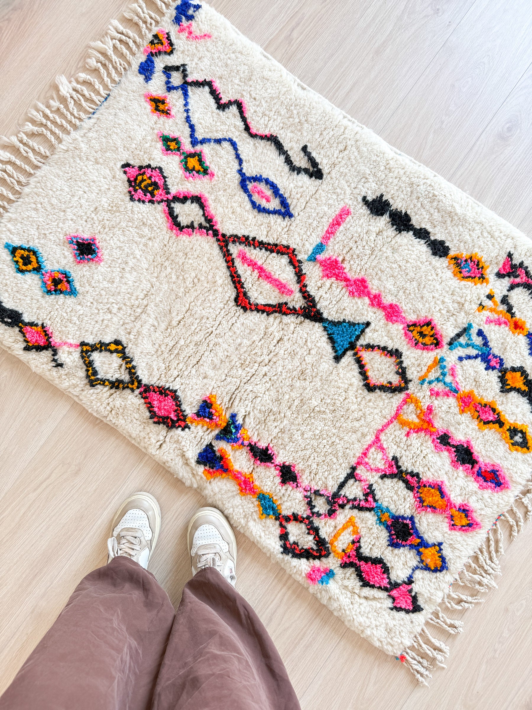 Bunter Berberteppich 87 x 141 cm - Nr. 1915