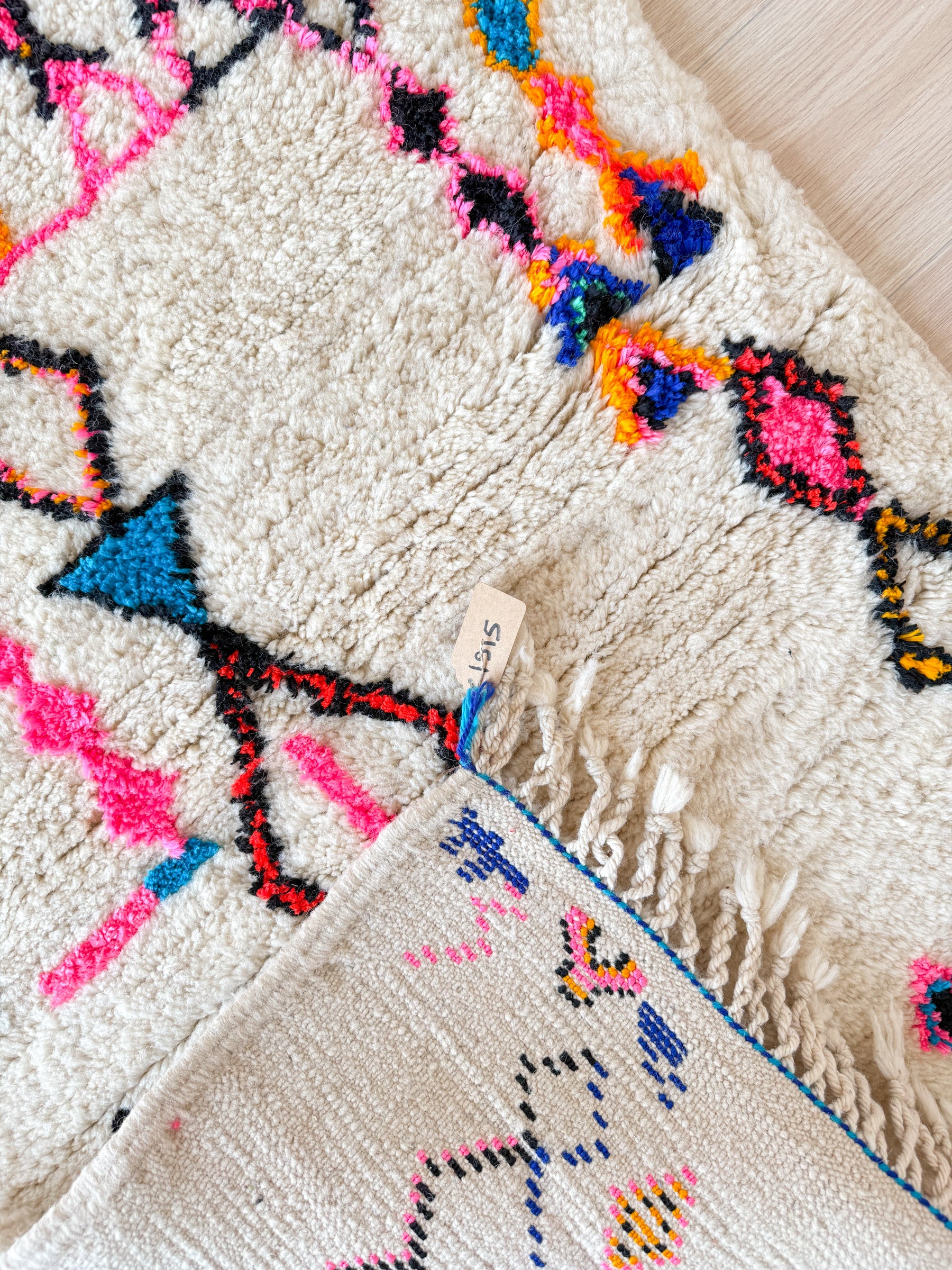 Bunter Berberteppich 87 x 141 cm - Nr. 1915