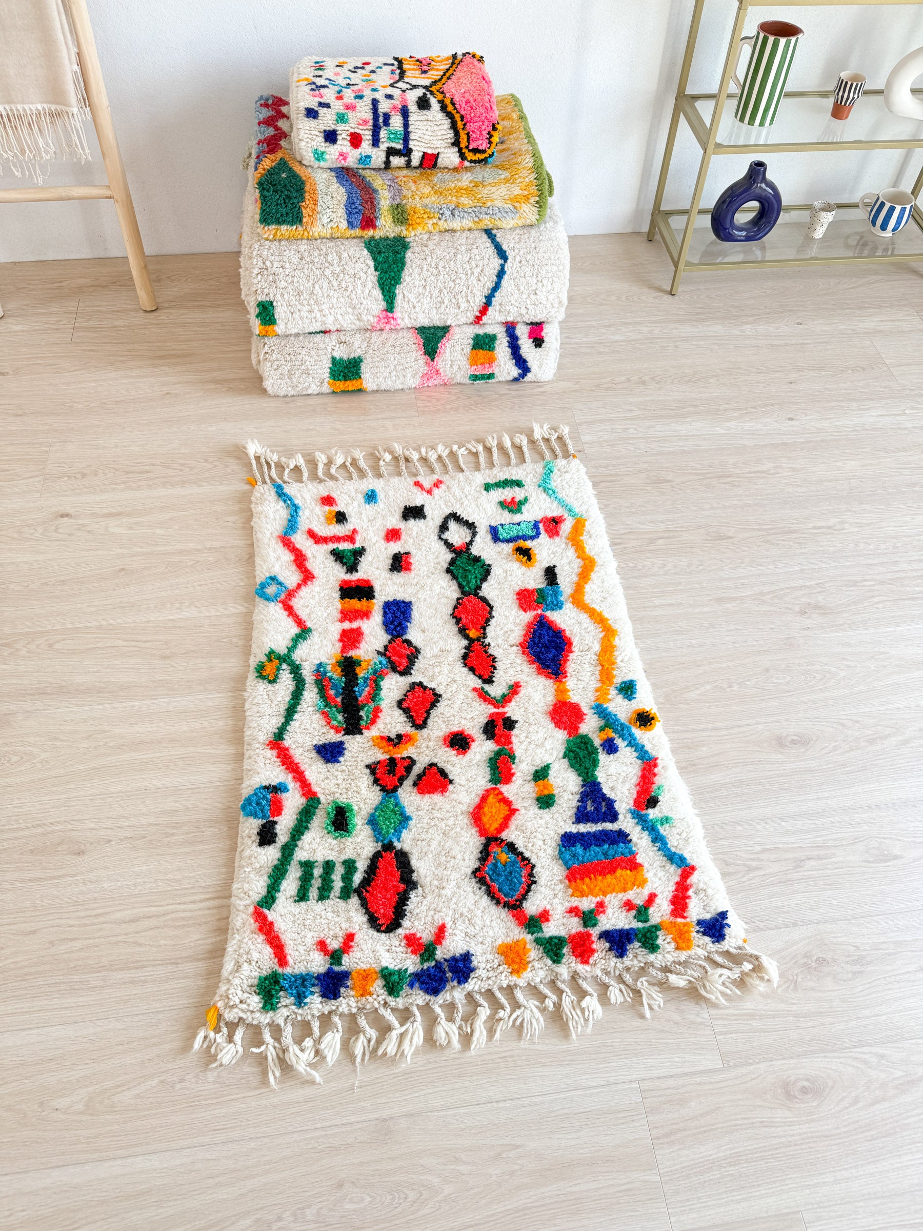 Tapis berbère coloré 79 x 130 cm - n°2130