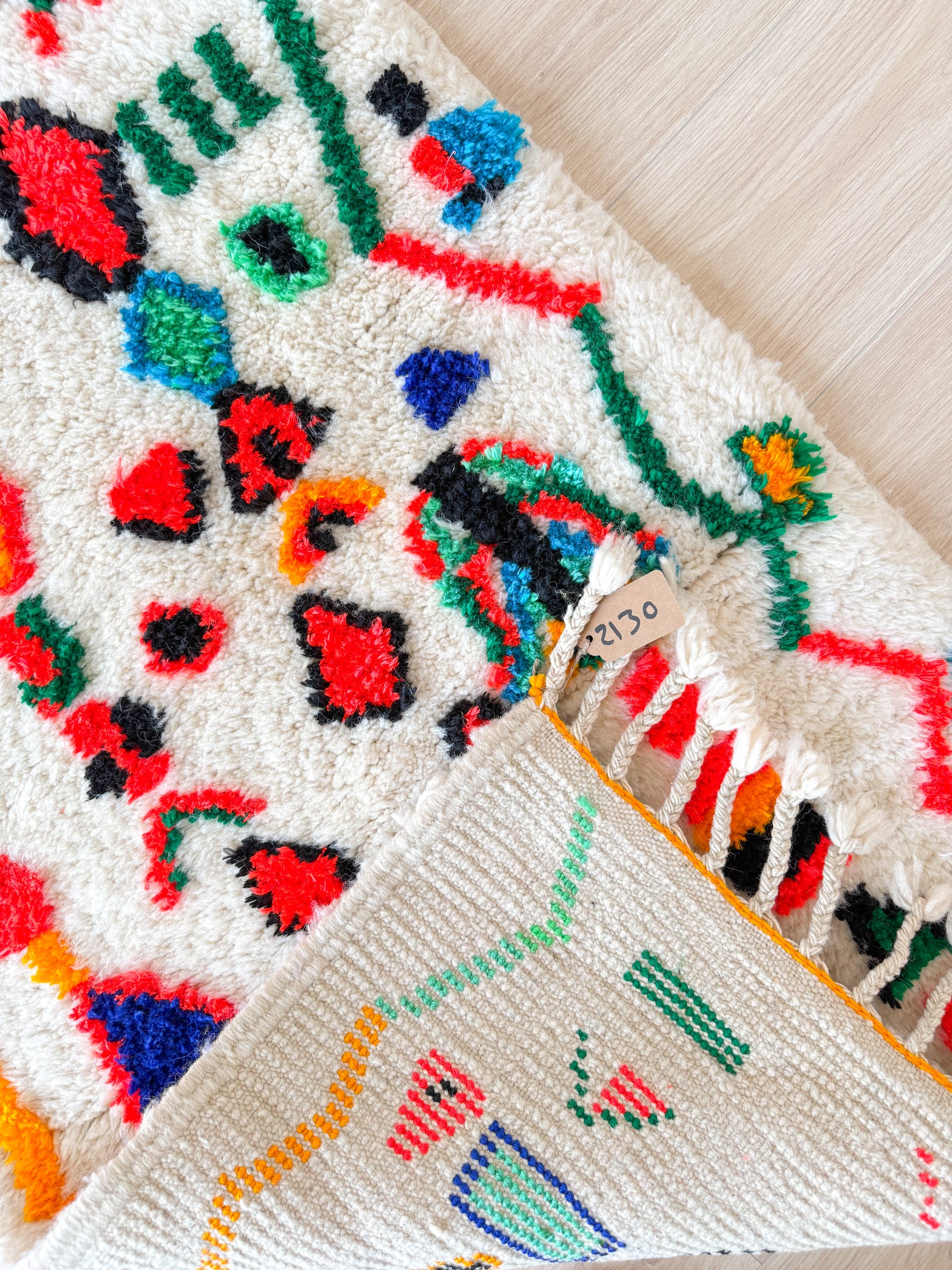 Tapis berbère coloré 79 x 130 cm - n°2130
