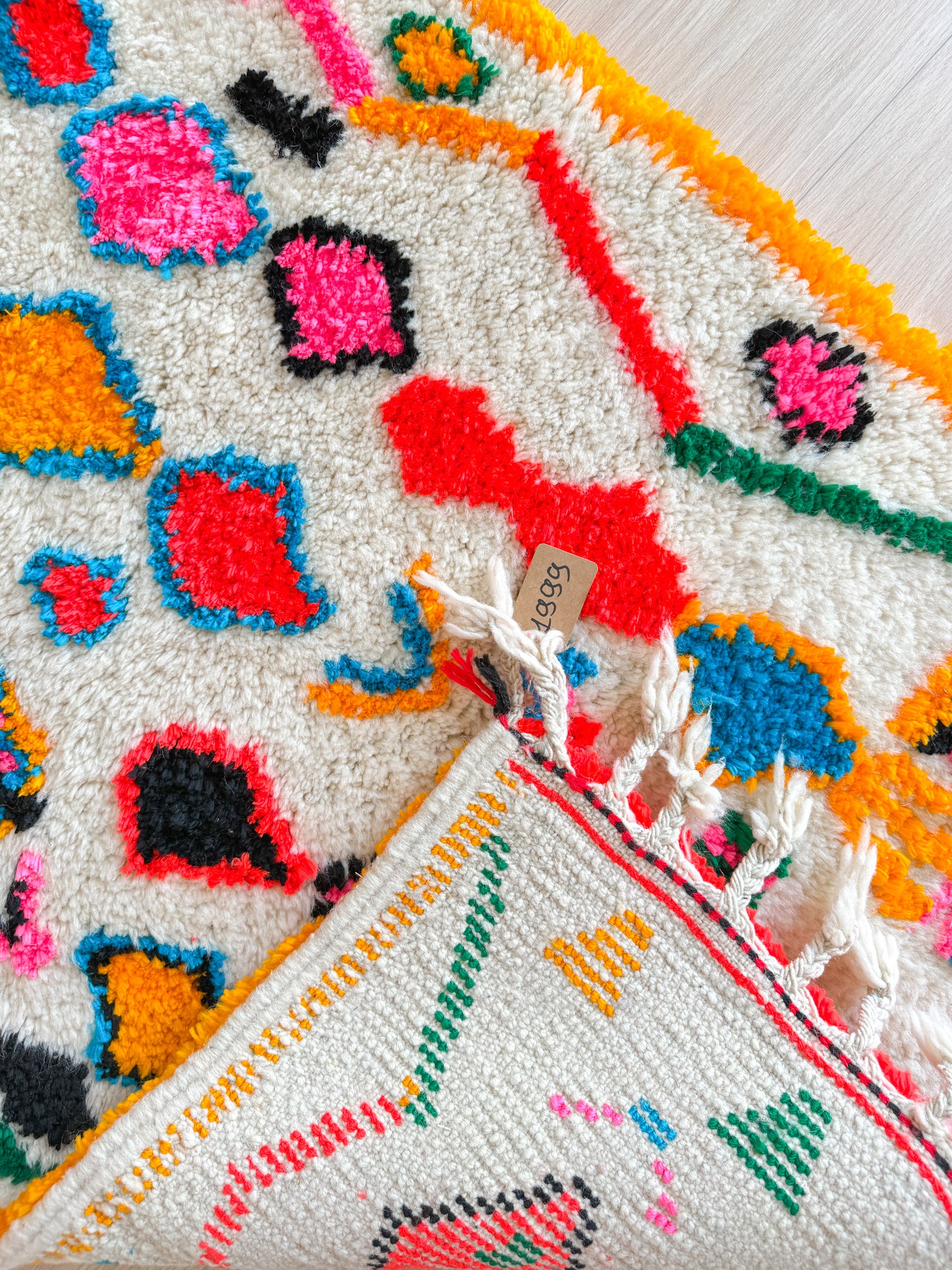 Bunter Berberteppich 83 x 125 cm - Nr. 1999