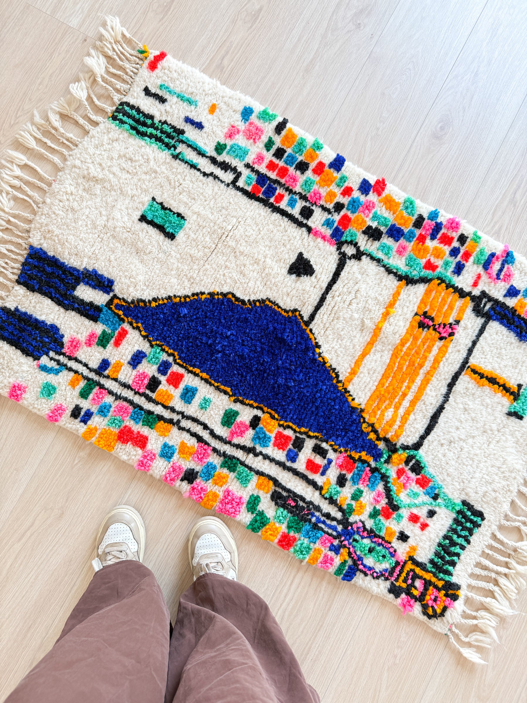 Tapis berbère coloré 84 x 140 cm - n°2085