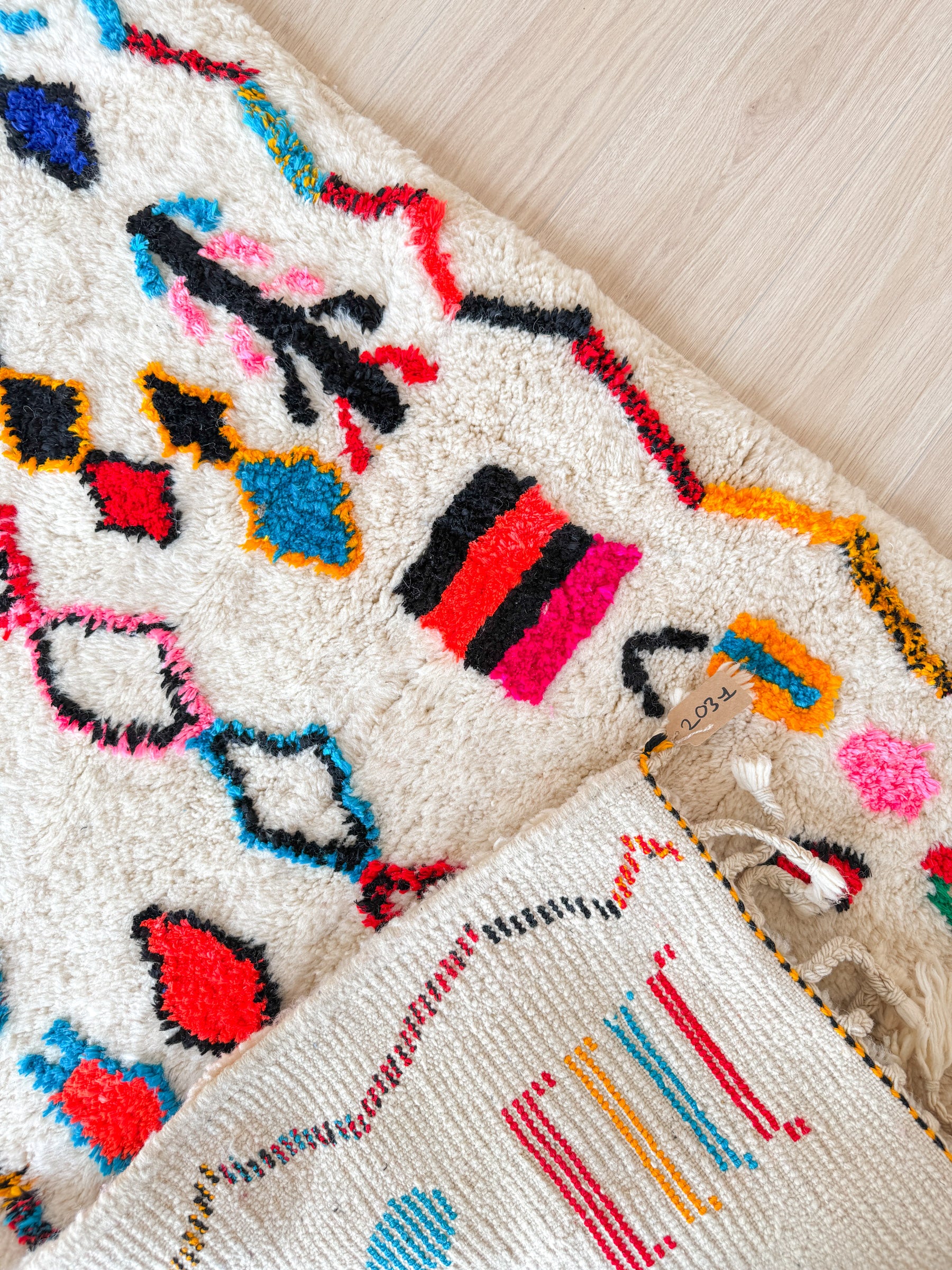 Bunter Berberteppich 97 x 150 cm - Nr. 2031