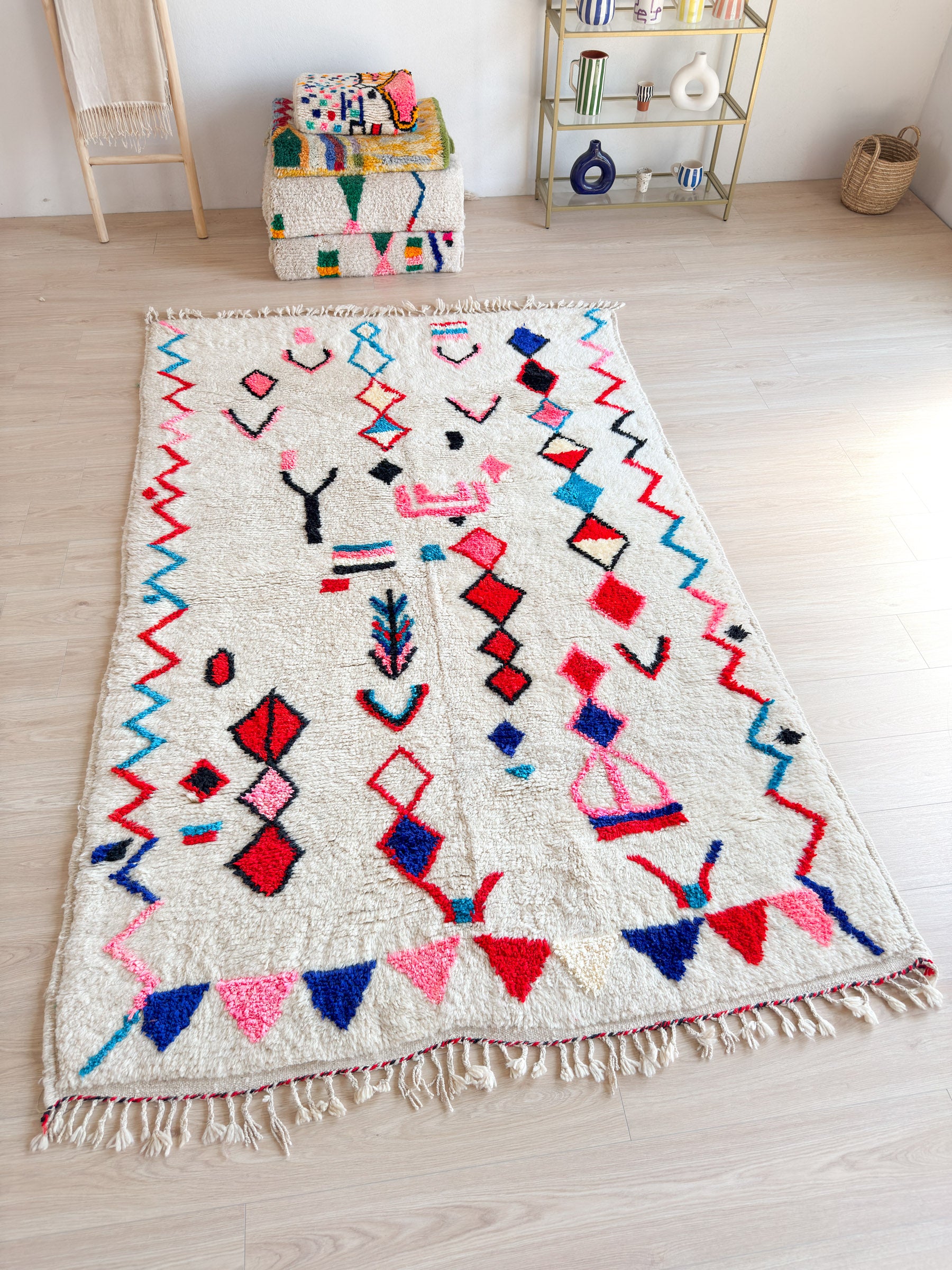 Colorful Moroccan Rug 172 x 285 cm / 5.6 x 9.4 ft - n°1386