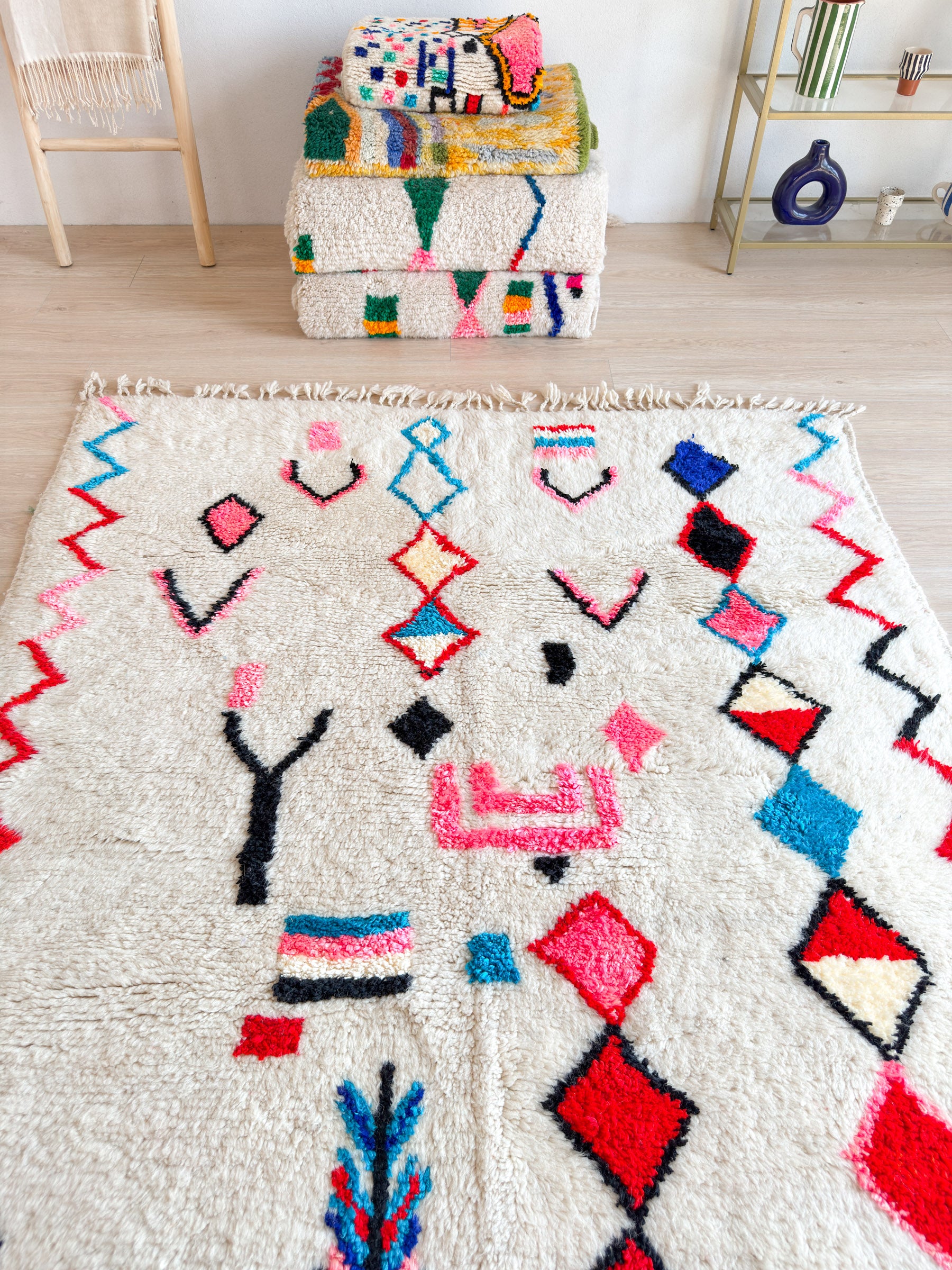 Colorful Moroccan Rug 172 x 285 cm / 5.6 x 9.4 ft - n°1386