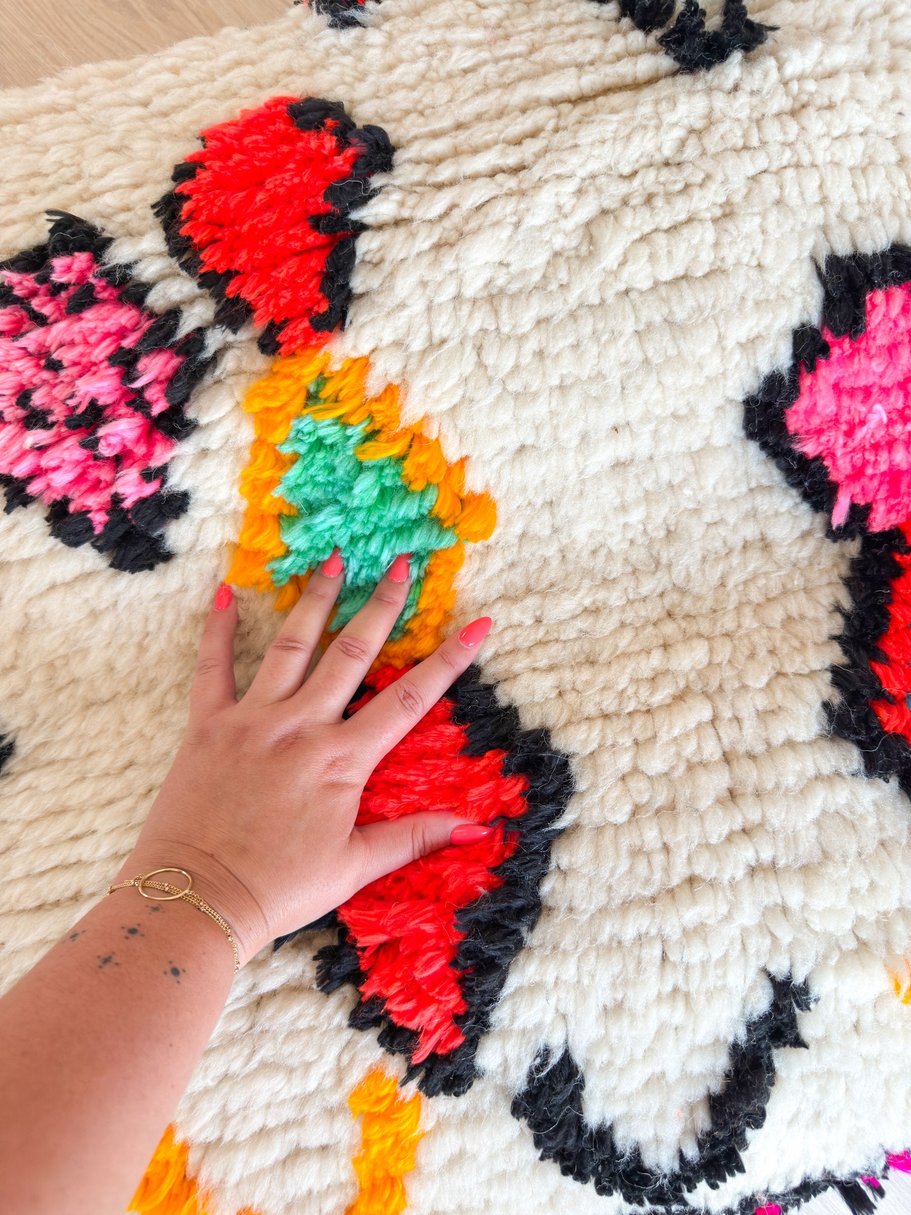 Moroccan pouf, colorful Berber pouf - 60 x 60 cm - n°41