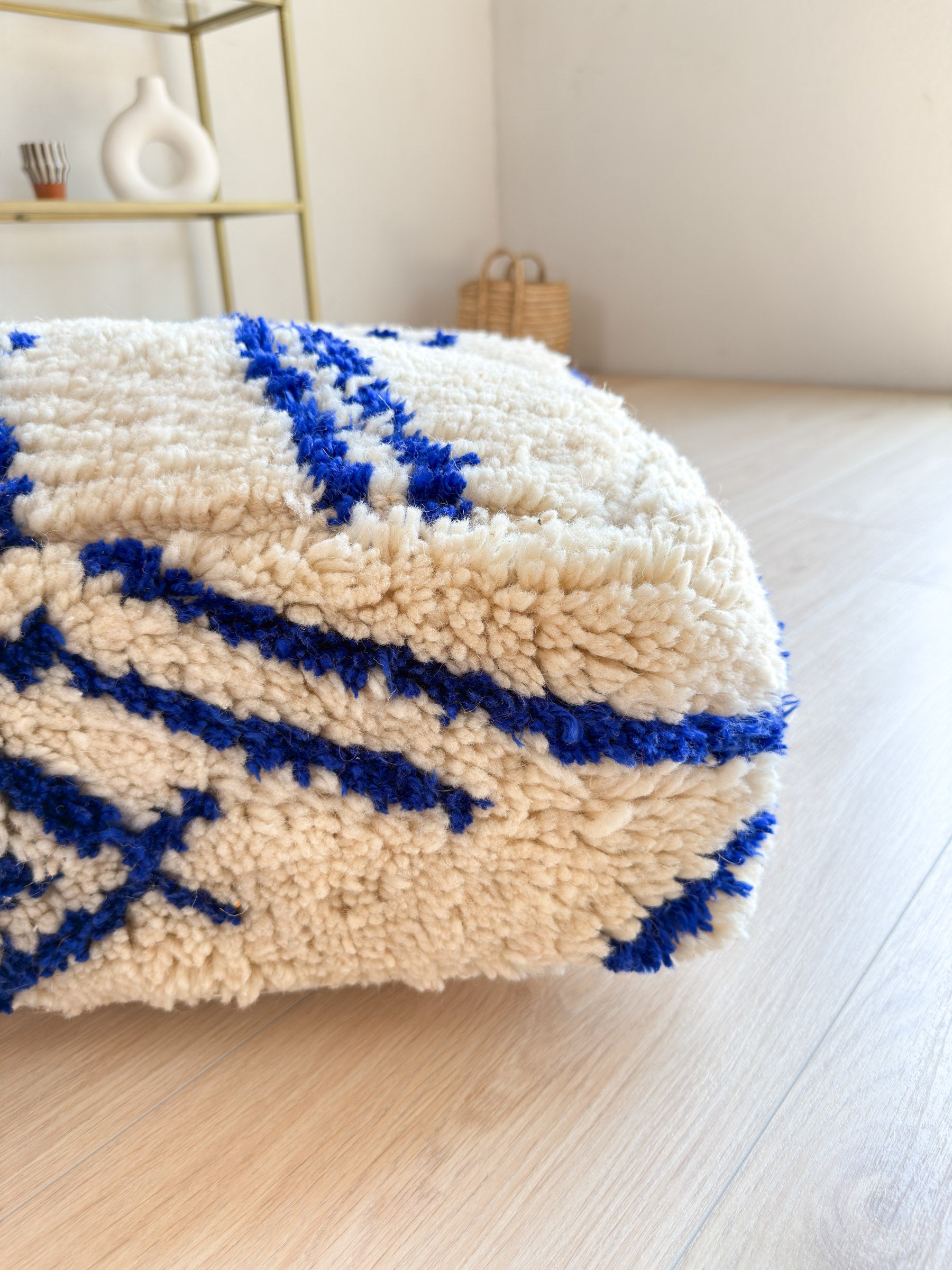 Pouf Marocain, pouf berbère coloré - 60 x 60 cm - n°44