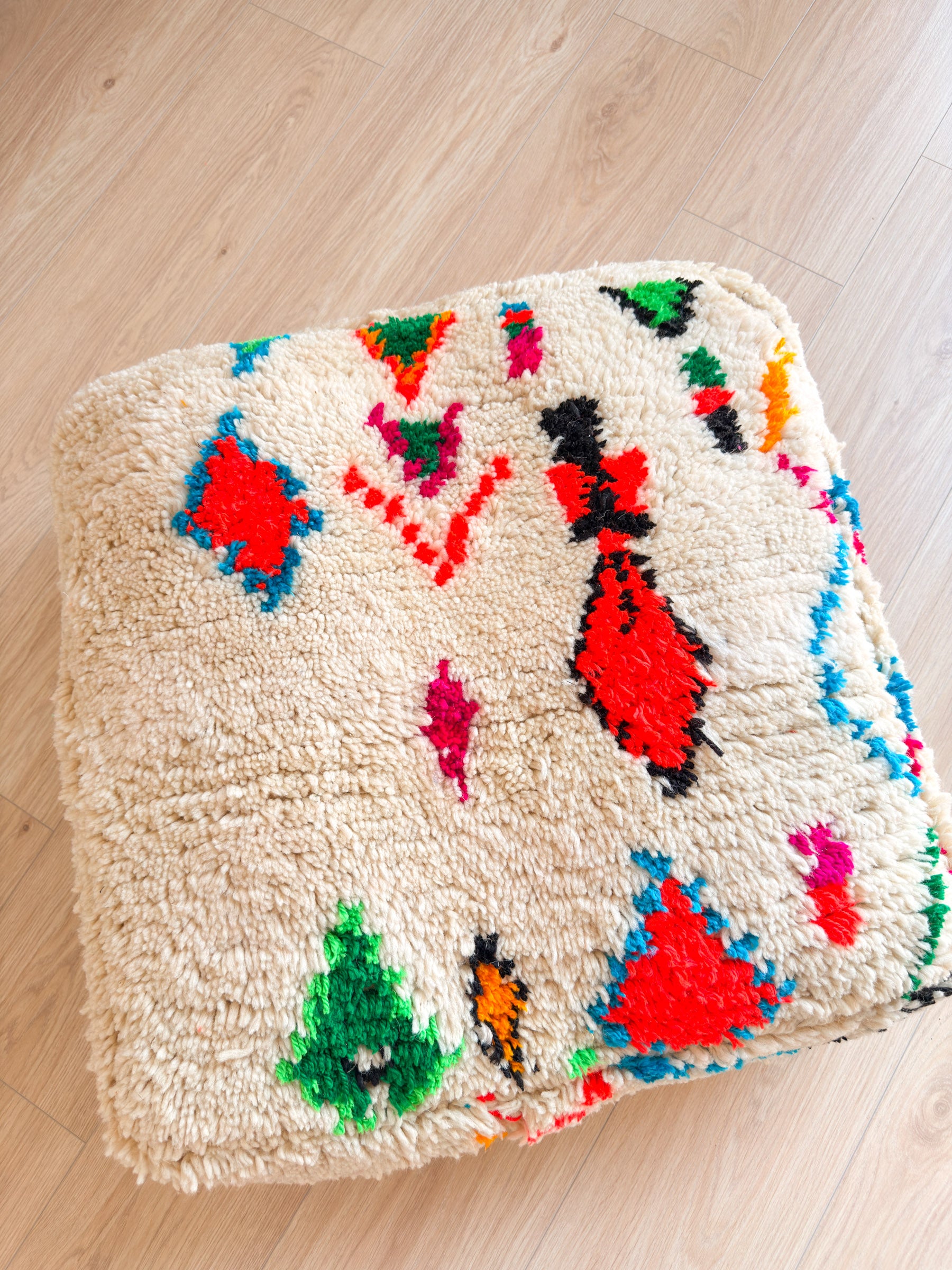 Pouf Marocain, pouf berbère coloré - 60 x 60 cm - n°46