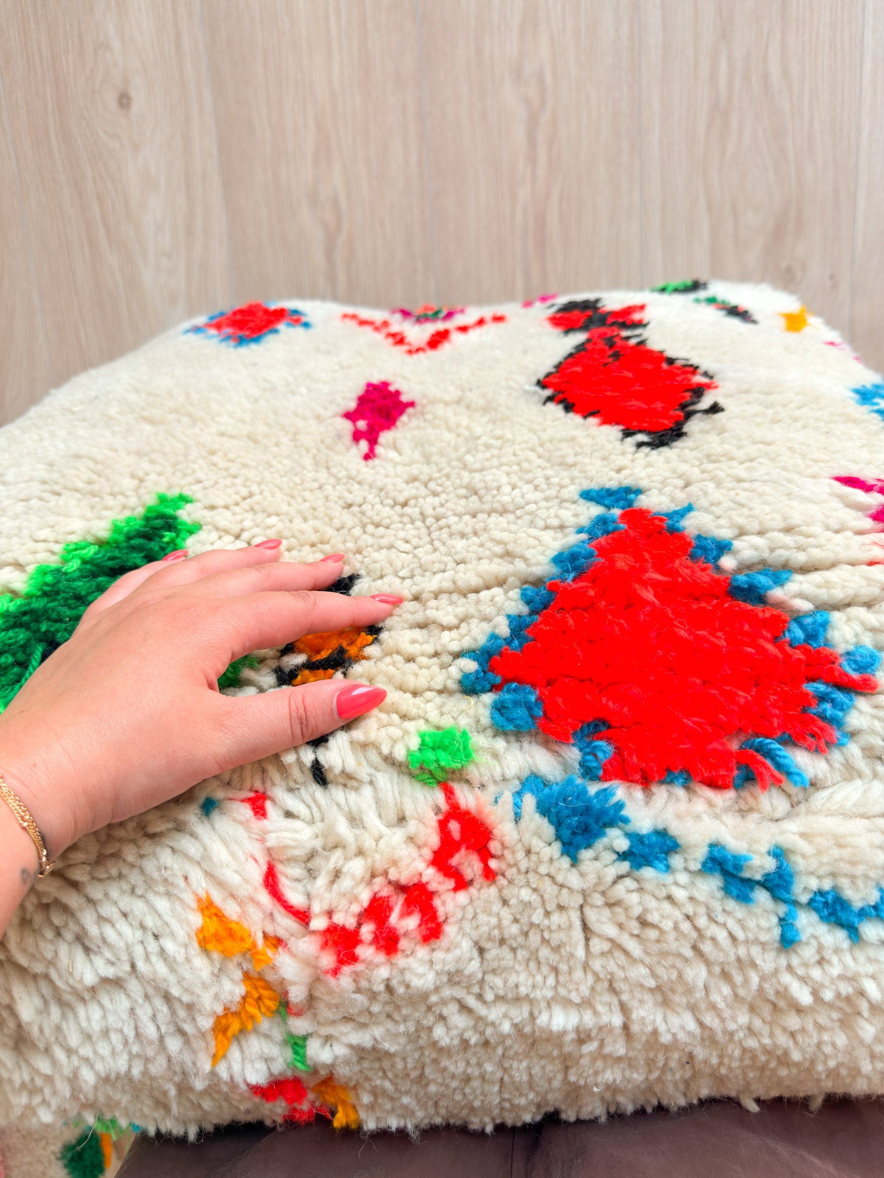 Pouf Marocain, pouf berbère coloré - 60 x 60 cm - n°46
