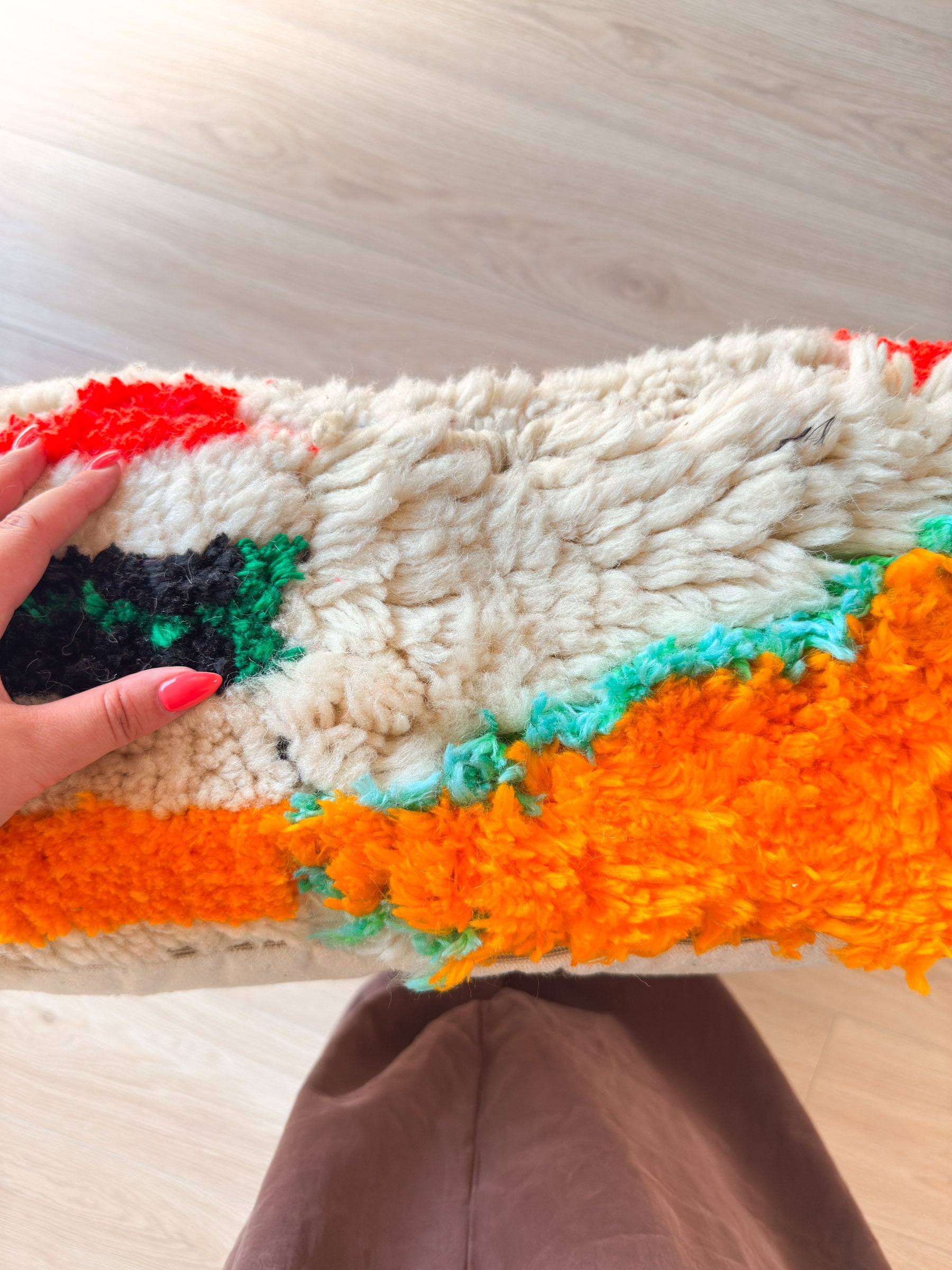 Pouf Marocain, pouf berbère coloré - 60 x 60 cm - n°45