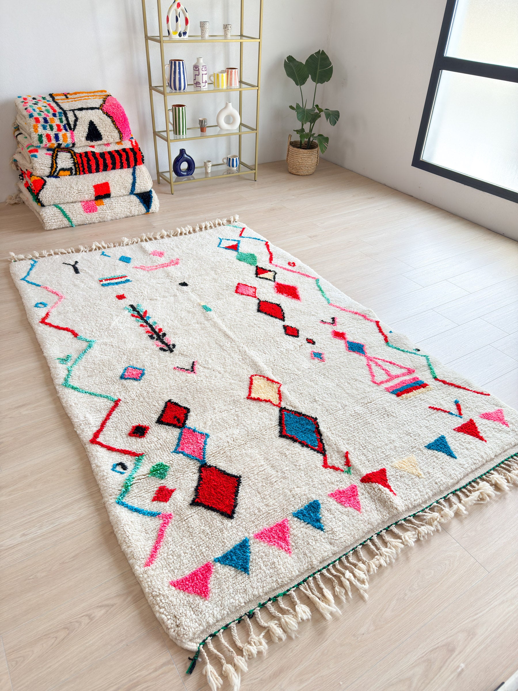 Tapis berbère coloré - n°540