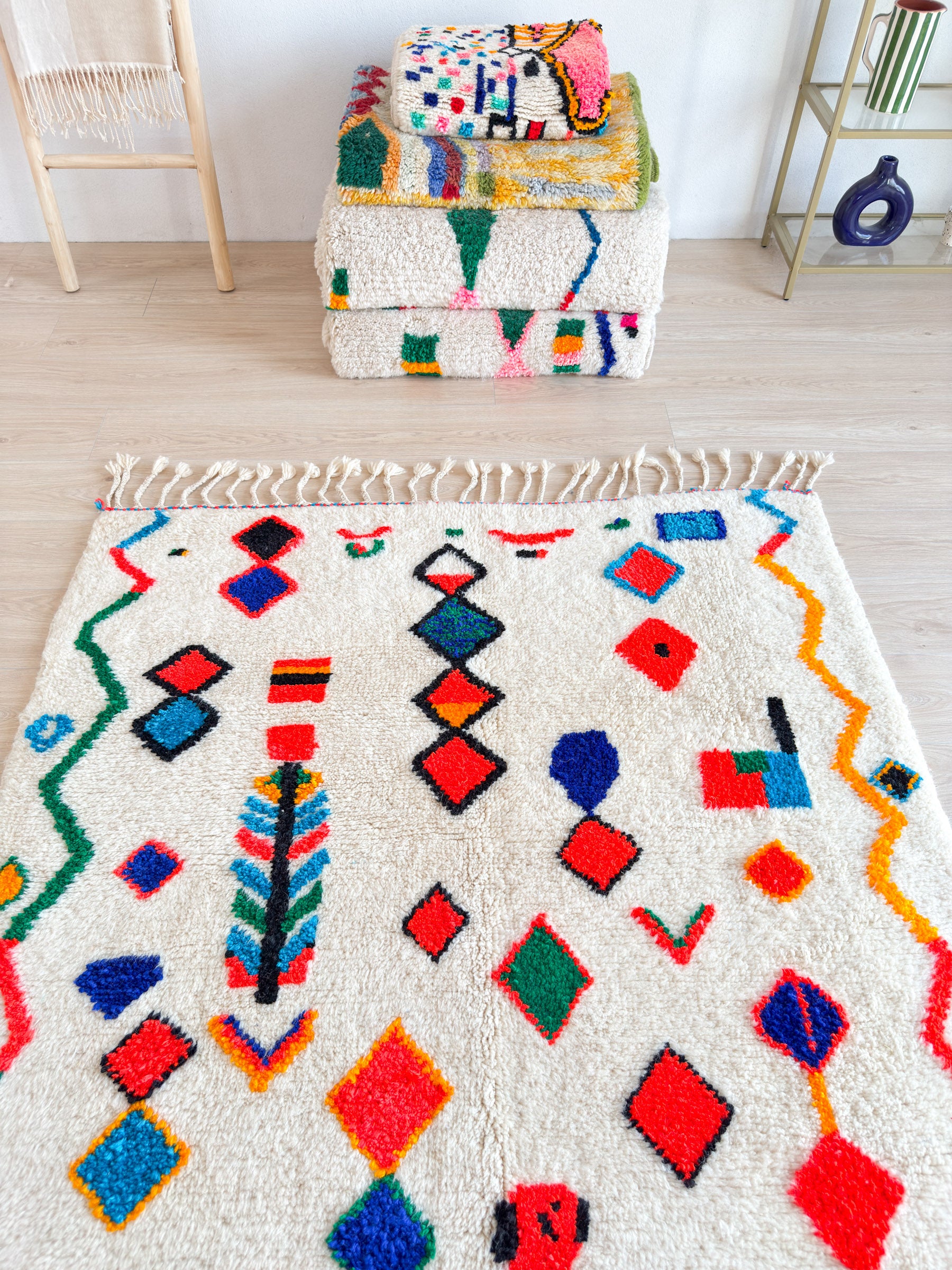 Tapis berbère coloré 148 x 220 cm - n°2250