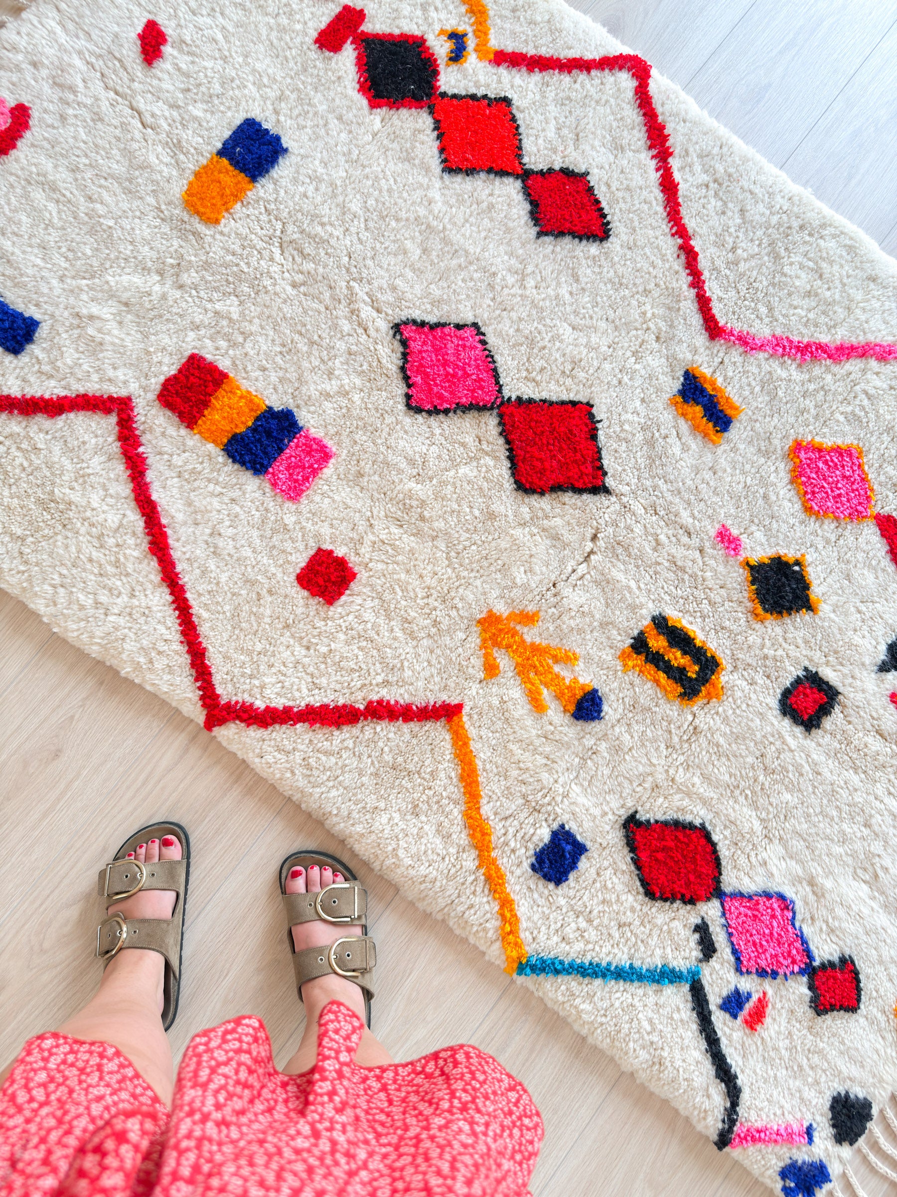 Bunter Berberteppich 119 x 210 cm - Nr. 2242