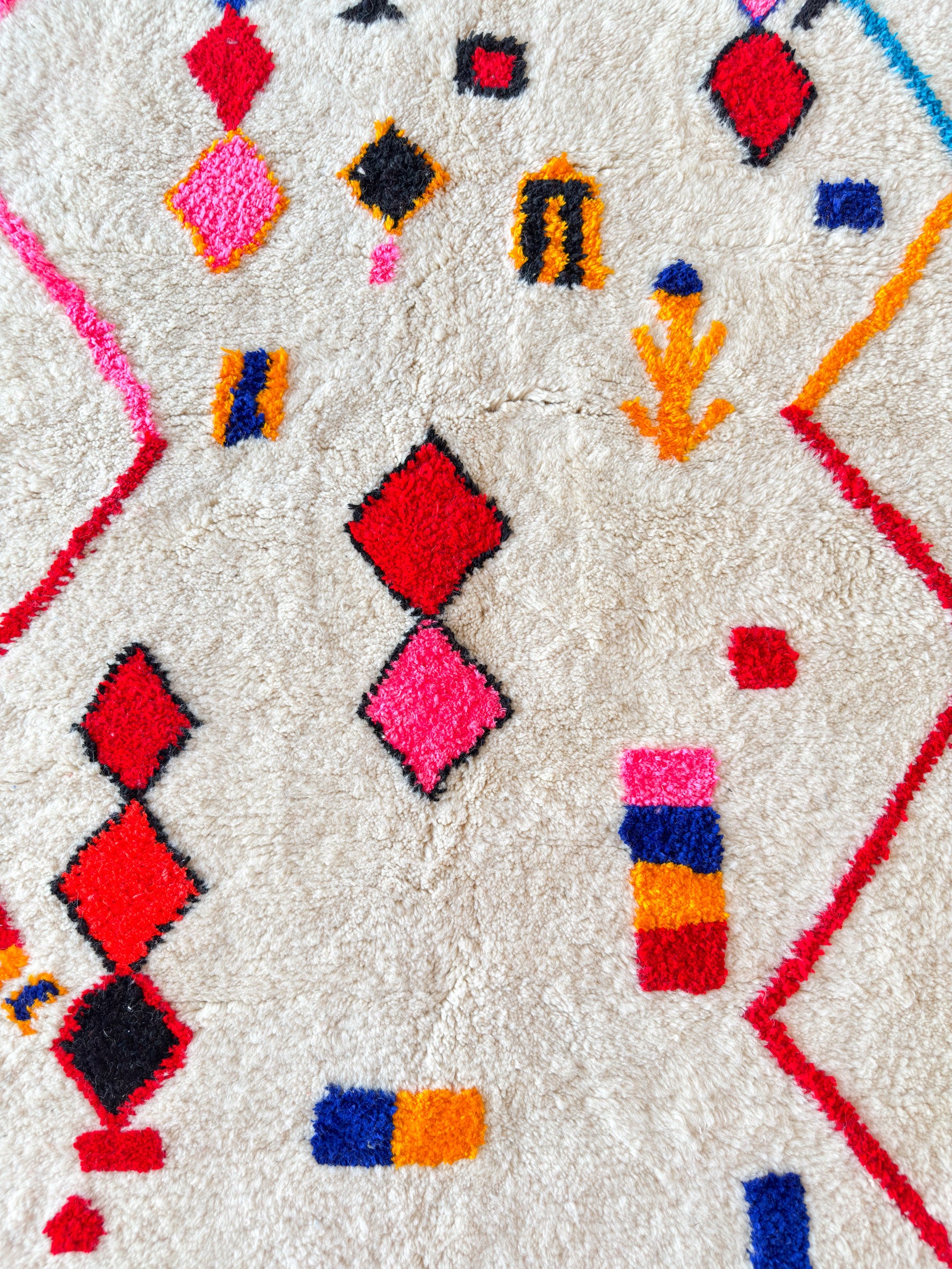 Bunter Berberteppich 119 x 210 cm - Nr. 2242