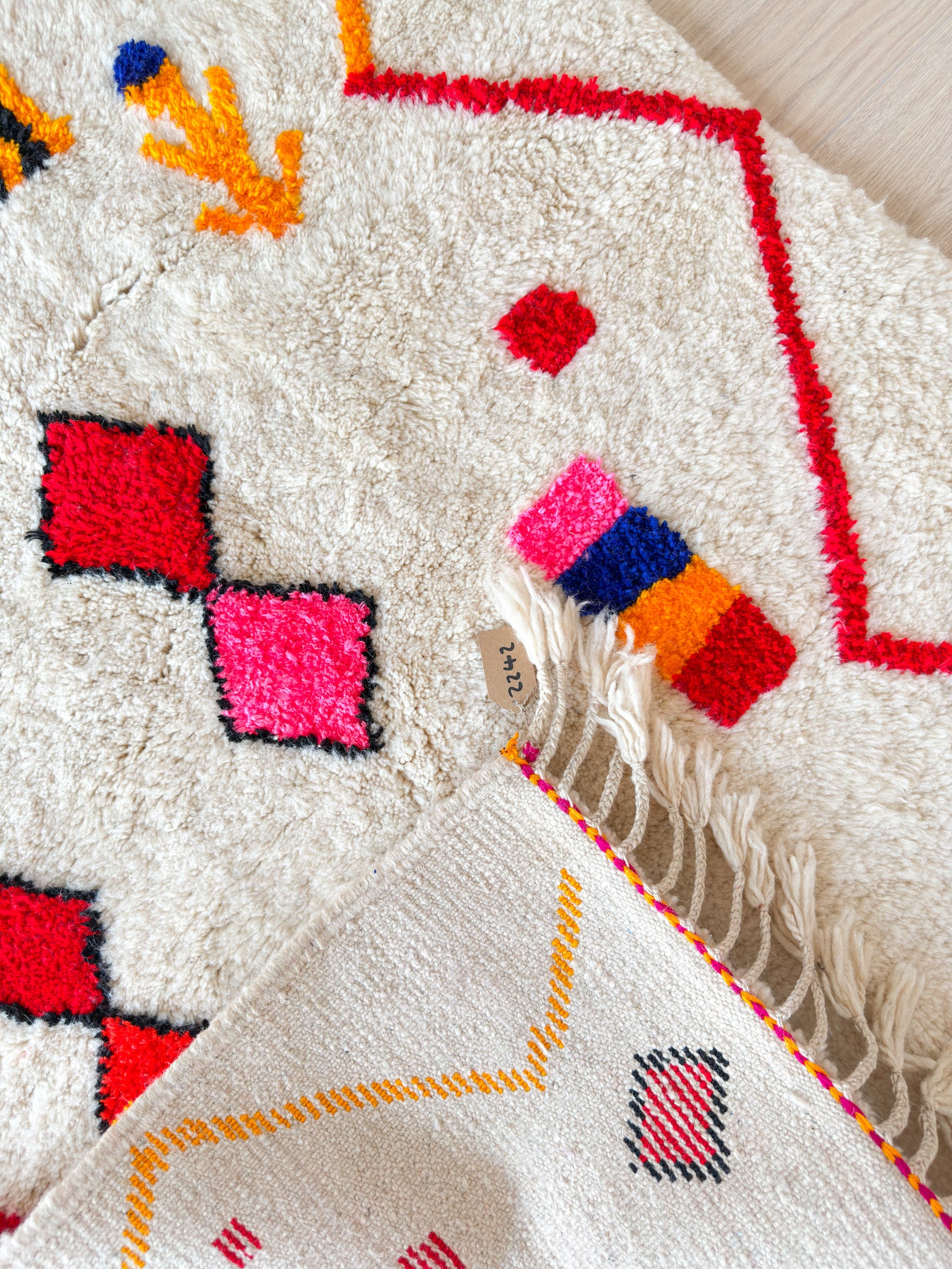 Bunter Berberteppich 119 x 210 cm - Nr. 2242