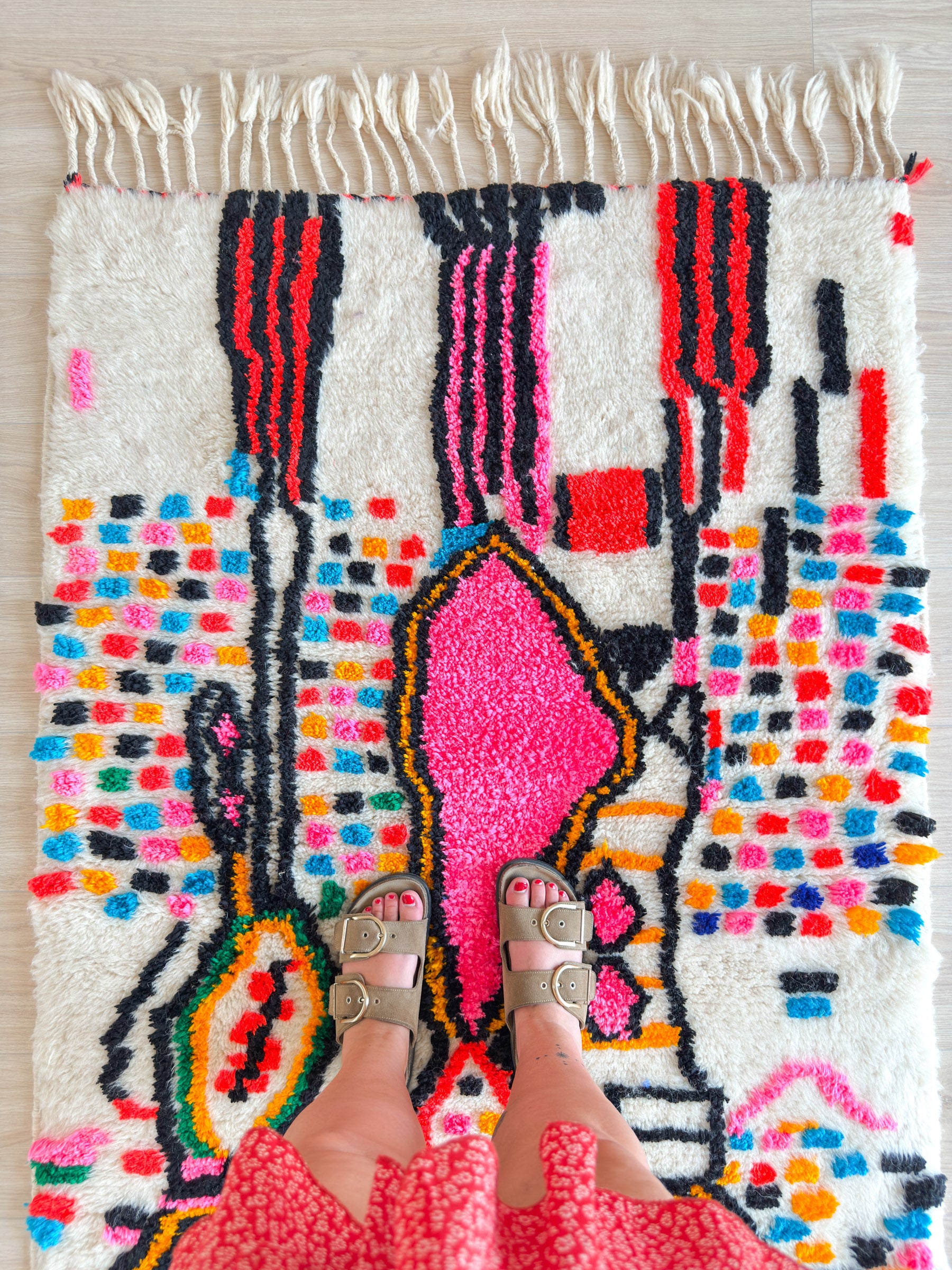 Bunter Berberteppich 107 x 189 cm - Nr. 2209
