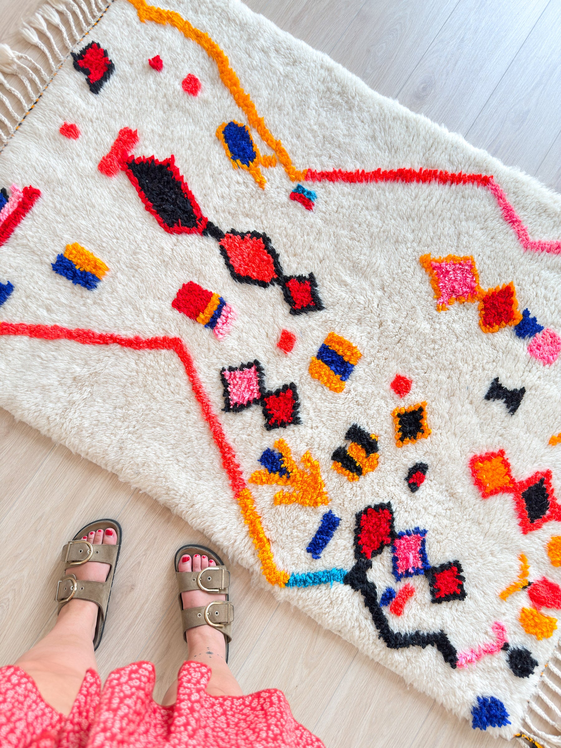 Tapis berbère coloré 107 x 183 cm - n°2239