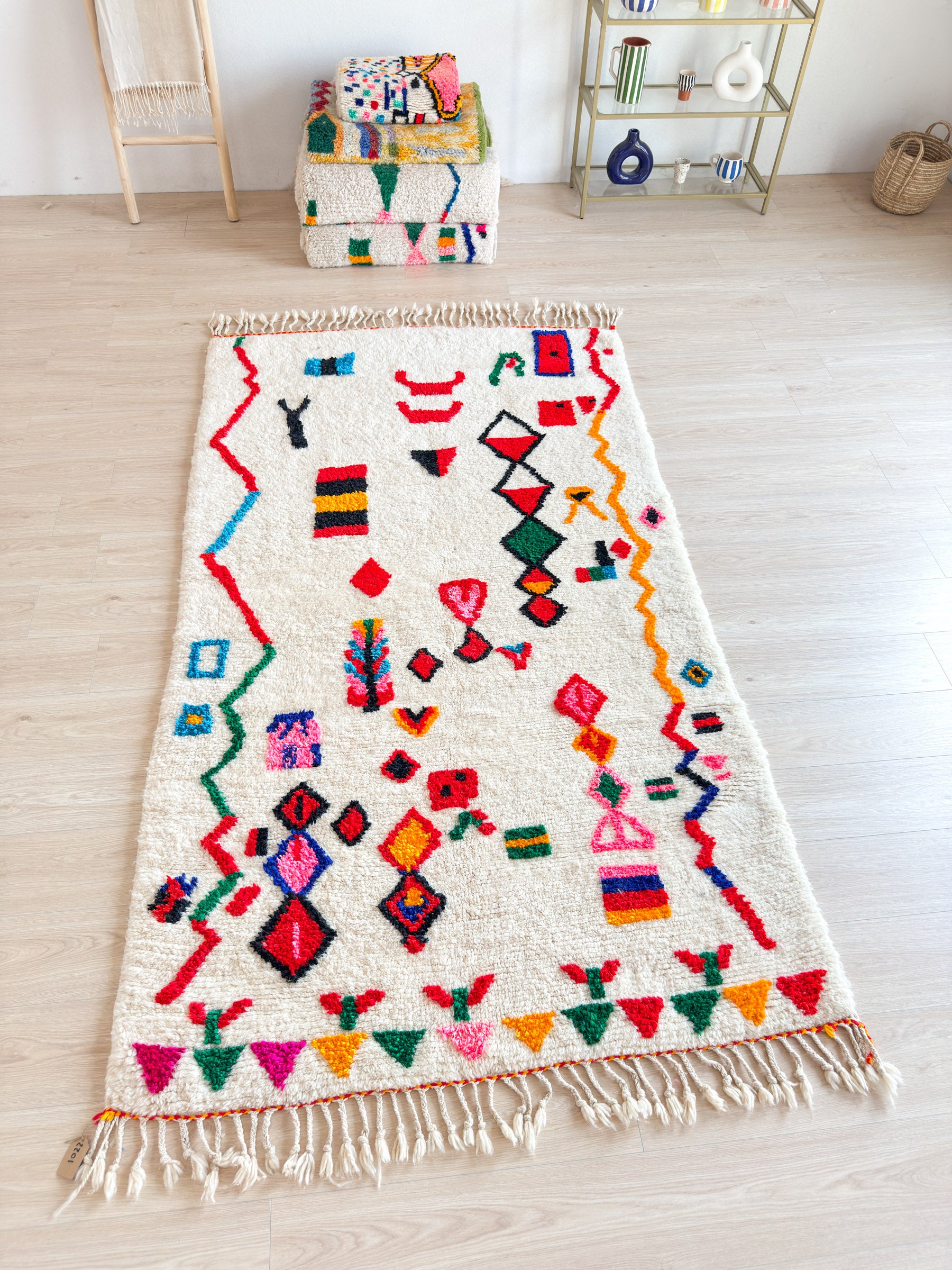 Tapis berbère coloré - n°616