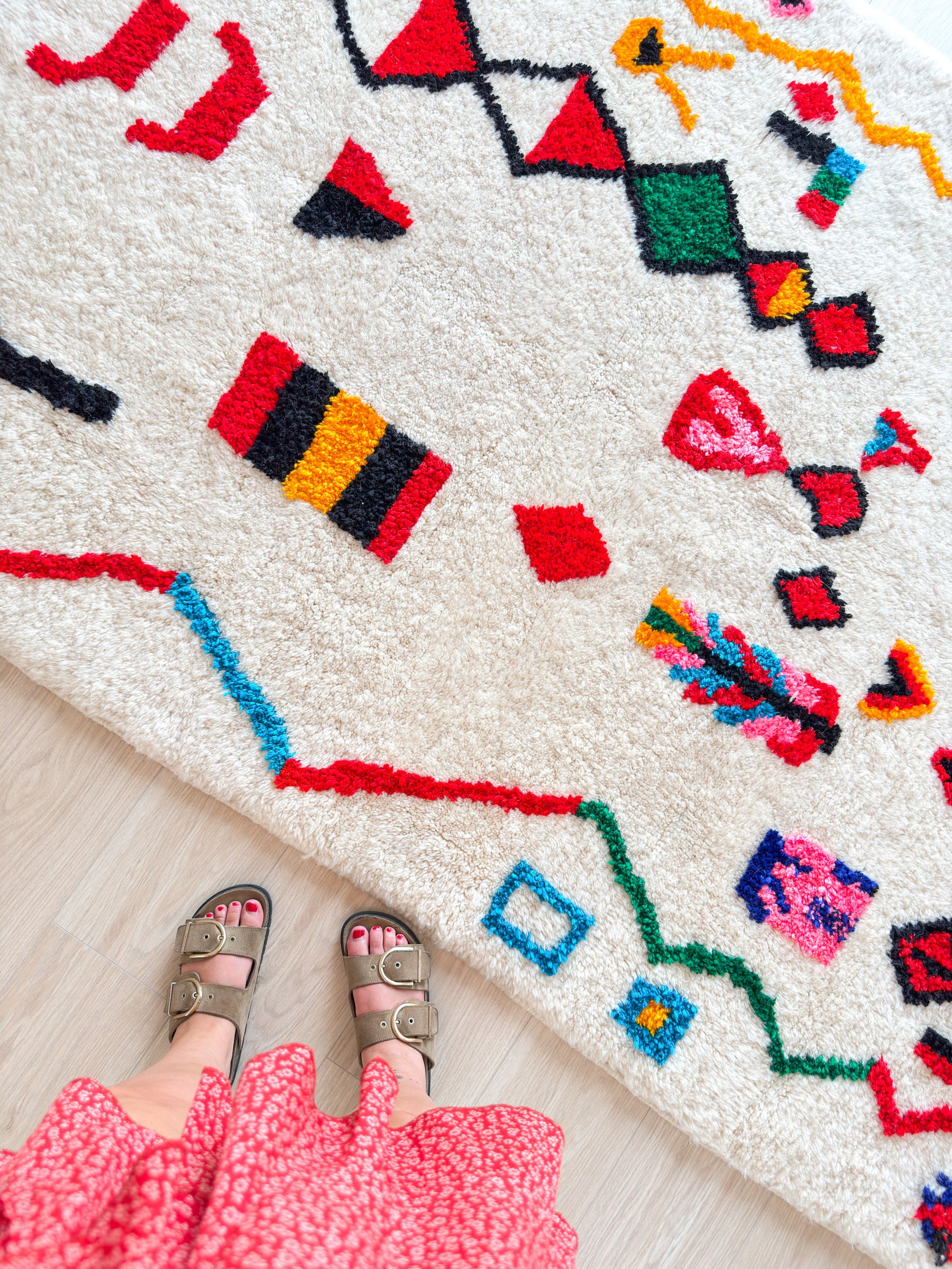 Tapis berbère coloré - n°616