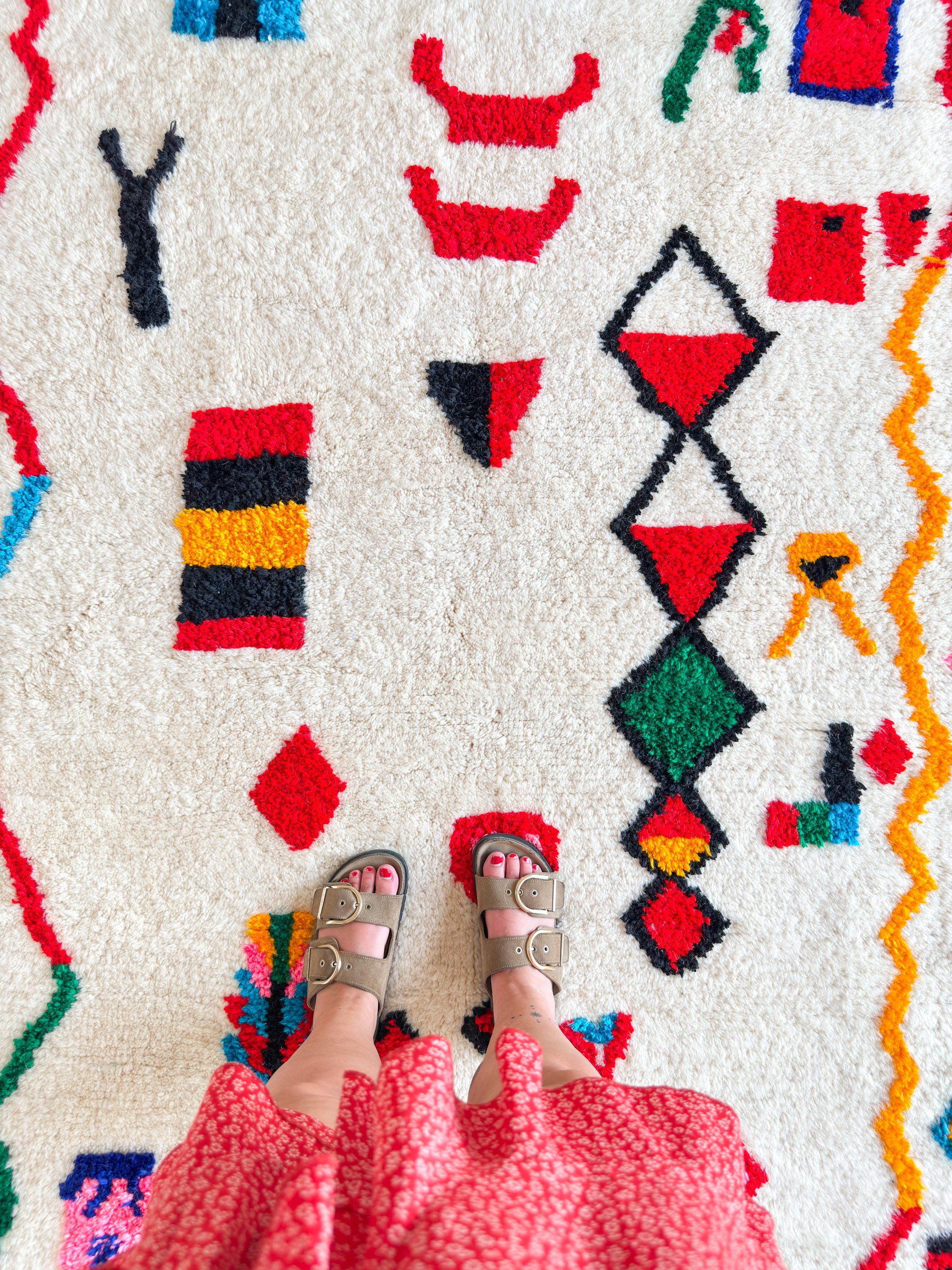 Tapis berbère coloré - n°616