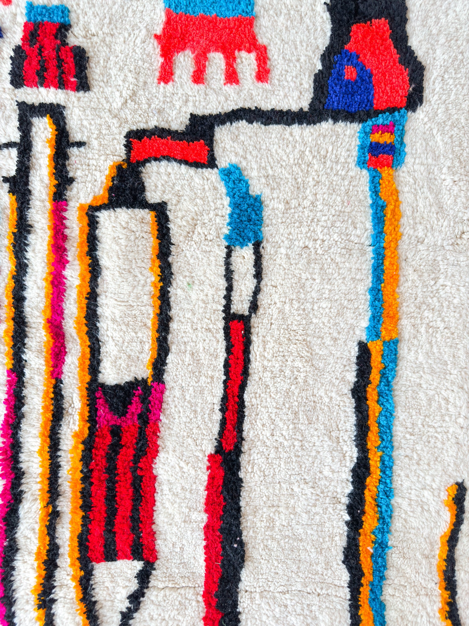 Bunter Berberteppich 196 x 287 cm - Nr. 2129