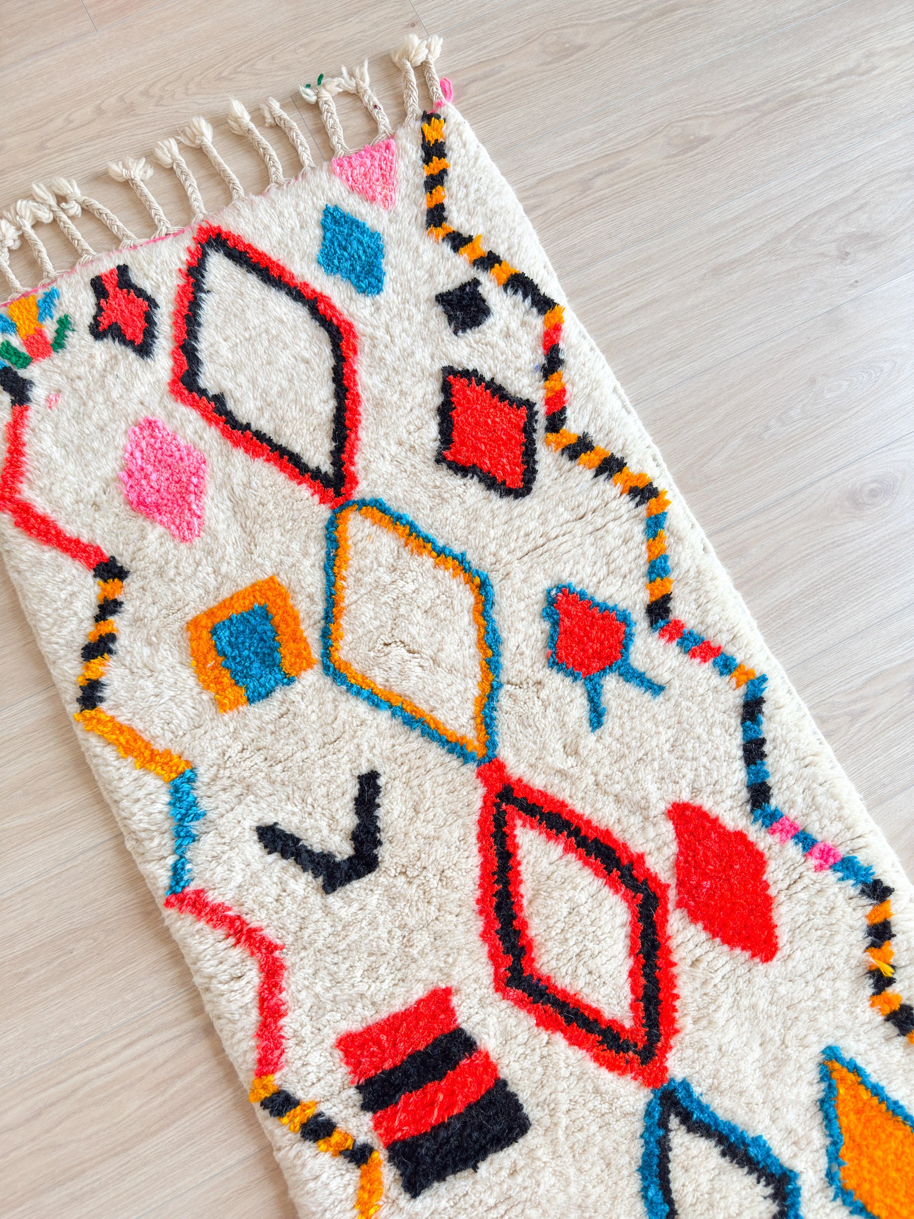 Farbenfroher Berber-Läuferteppich 81 x 299 cm - Nr. 2224