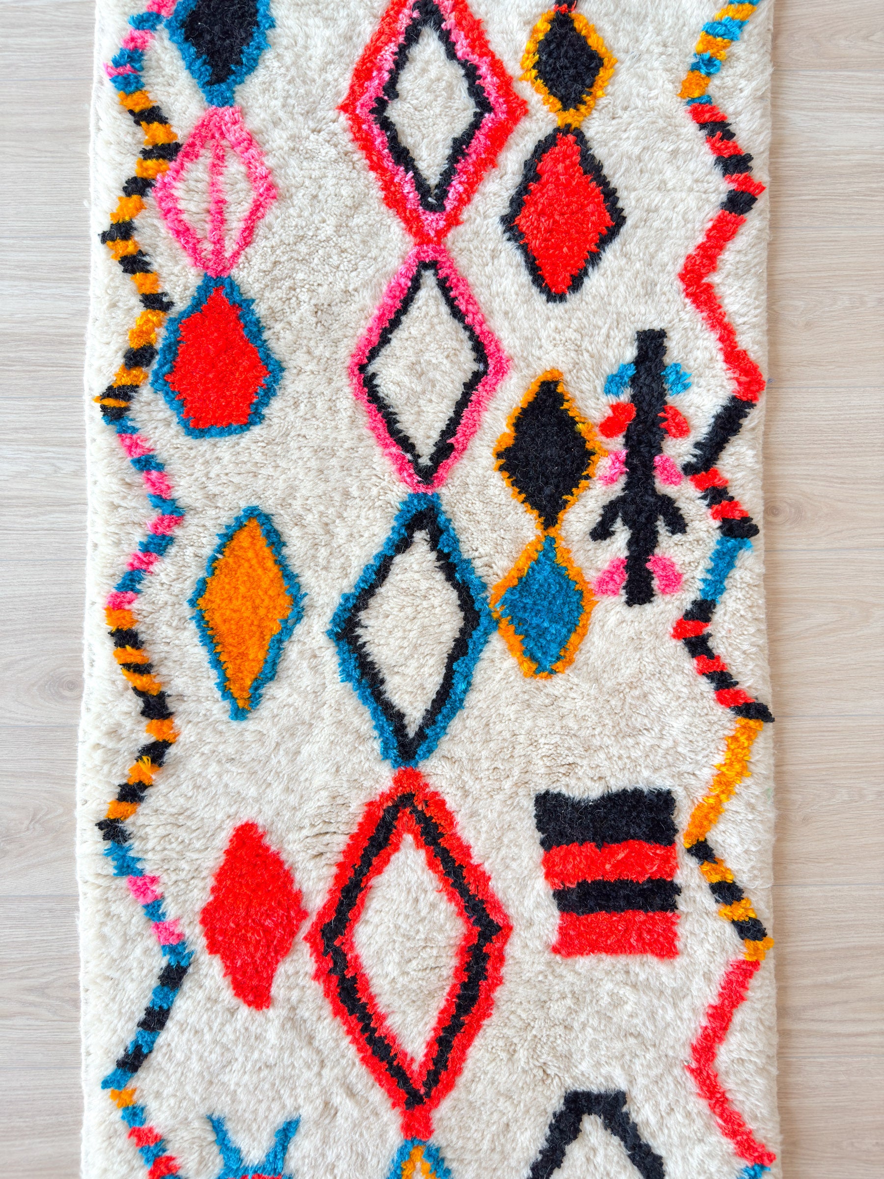 Colorful Berber Runner Rug 81 x 299 cm - No. 2224