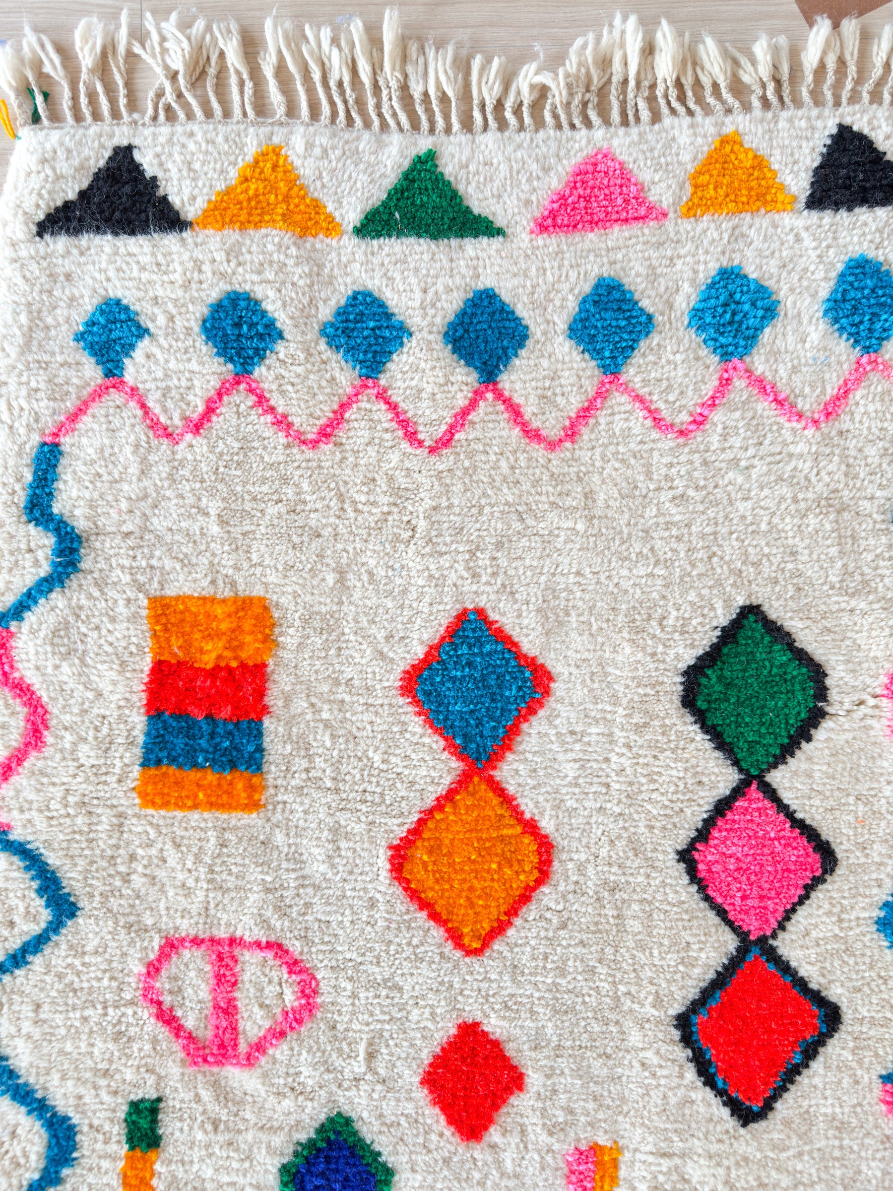 Farbenfroher Berber-Läuferteppich 108 x 347 cm - Nr. 2235