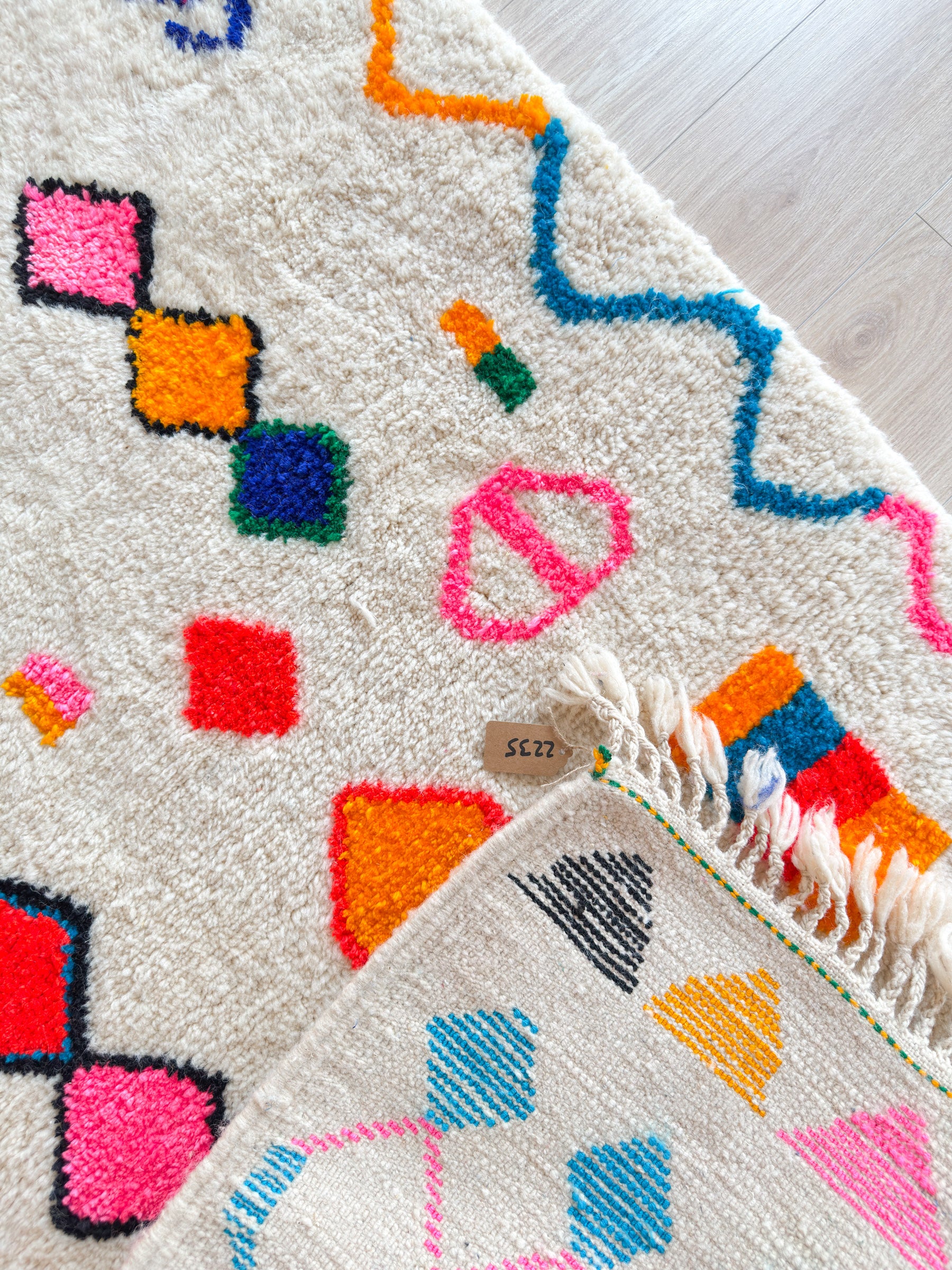 Farbenfroher Berber-Läuferteppich 108 x 347 cm - Nr. 2235