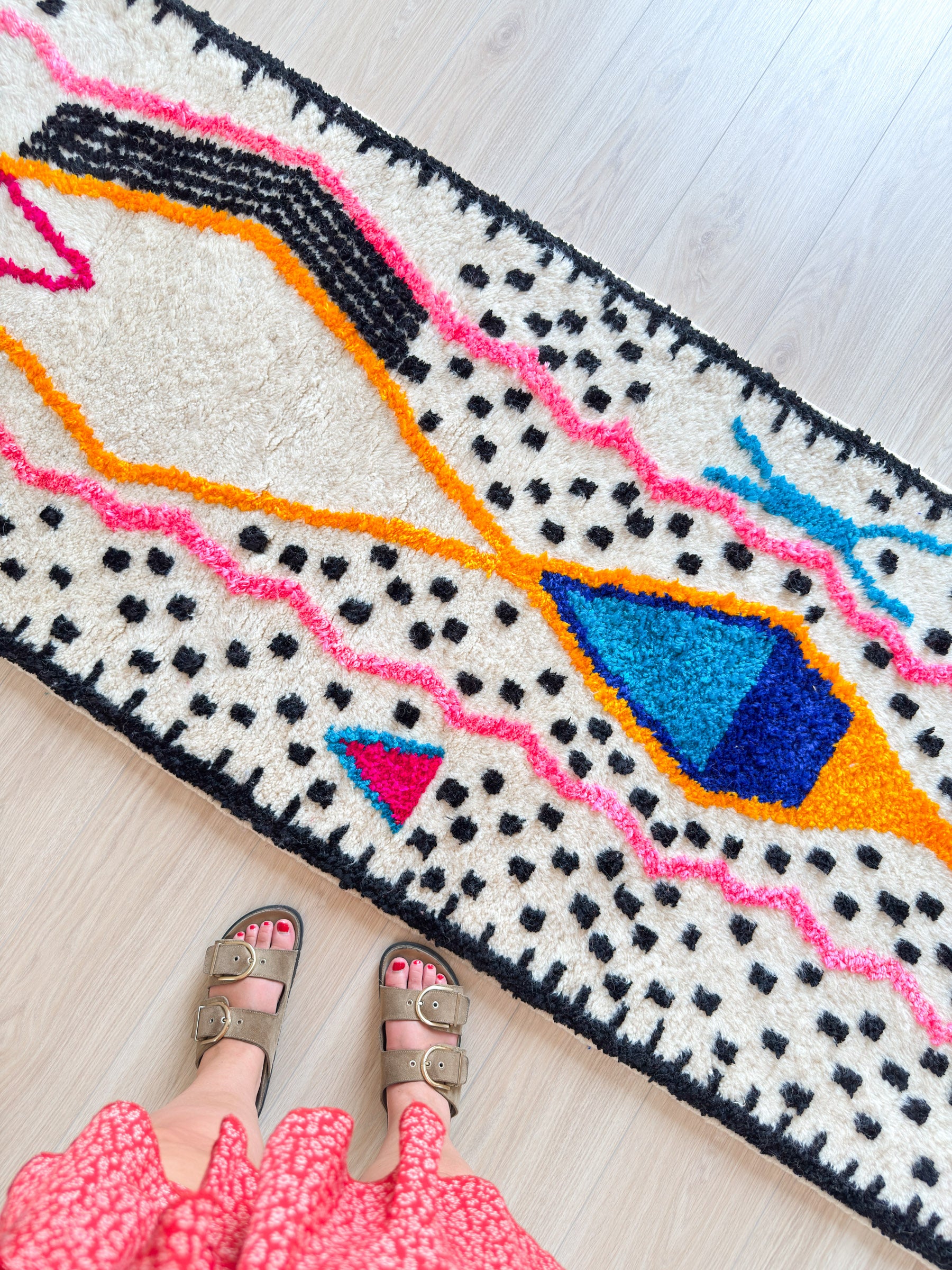 Tapis de couloir berbère coloré 87 x 304 cm - n°1965