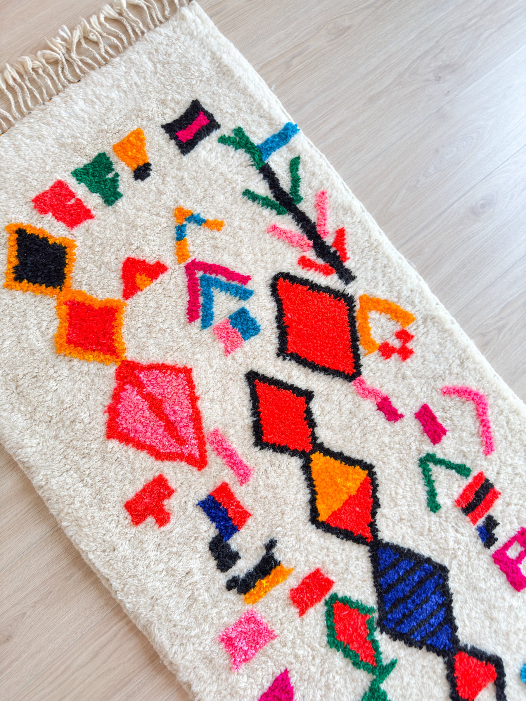 Tapis de couloir berbère coloré 86 x 260 cm - n°2232