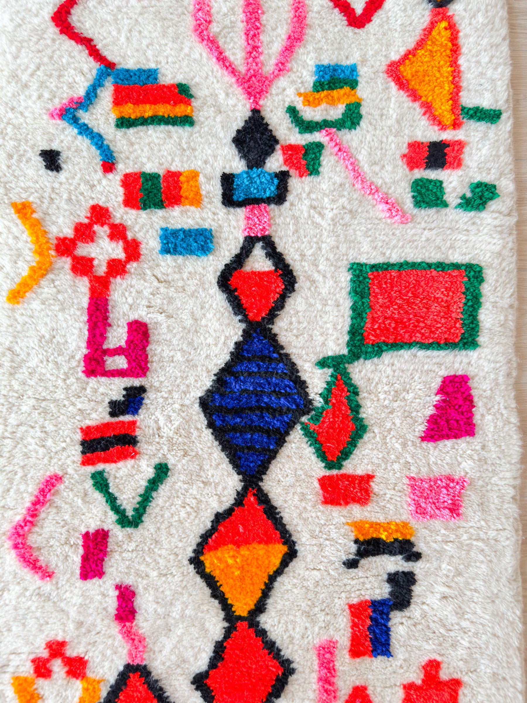 Tapis de couloir berbère coloré 86 x 260 cm - n°2232