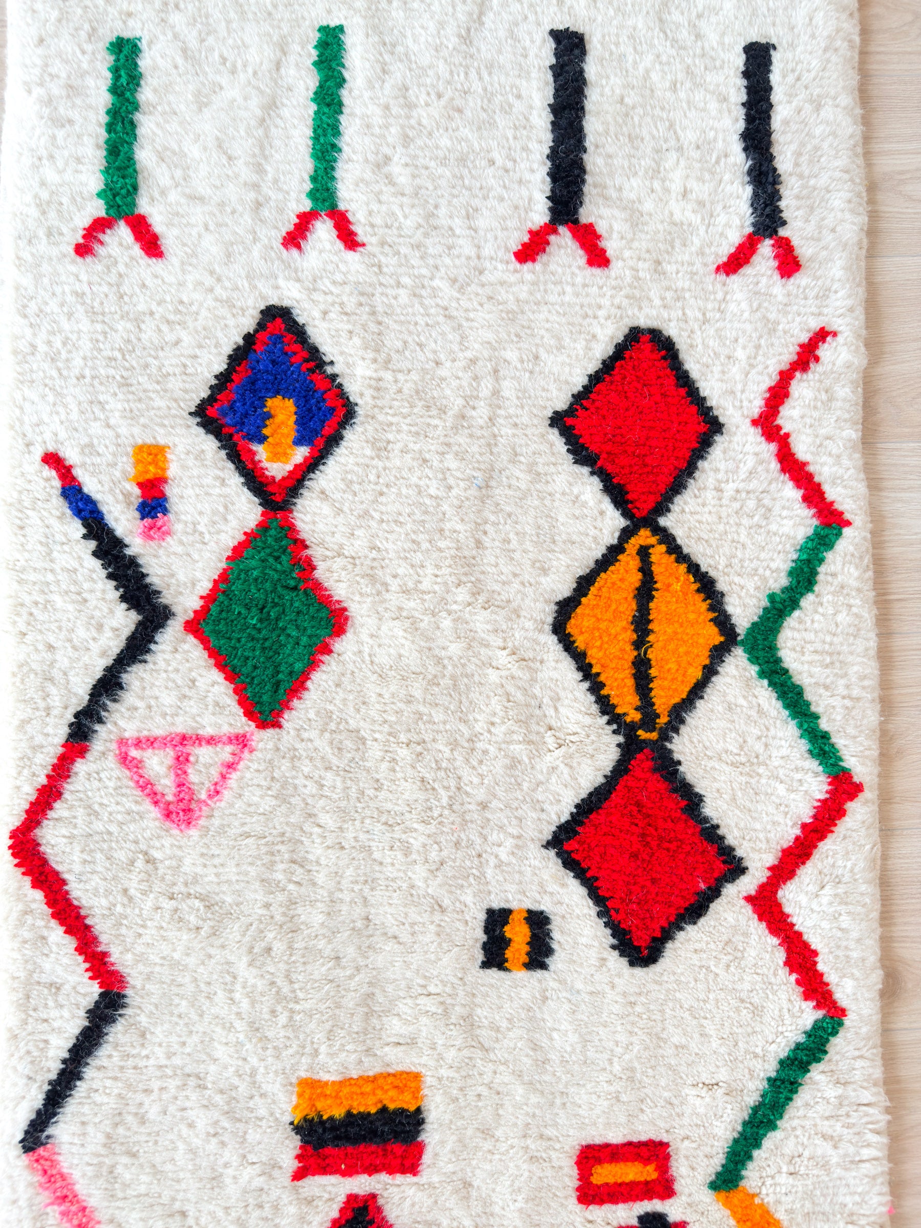 Tapis de couloir berbère coloré 84 x 292 cm - n°2247