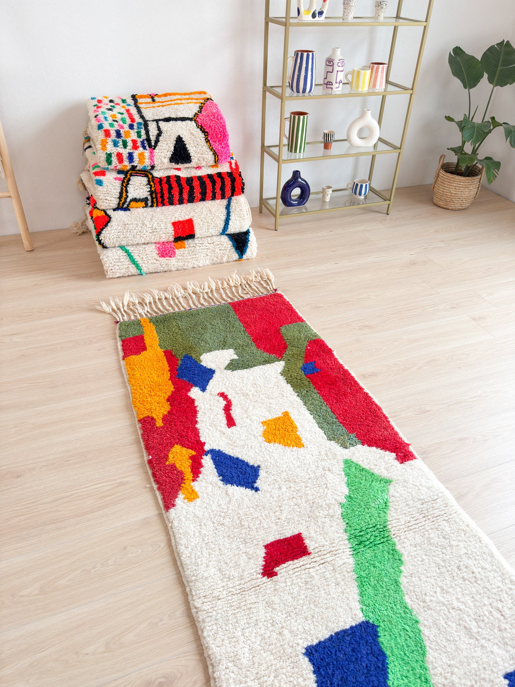 Colorful Berber Hallway Rug 83 x 275 cm - No. 1760