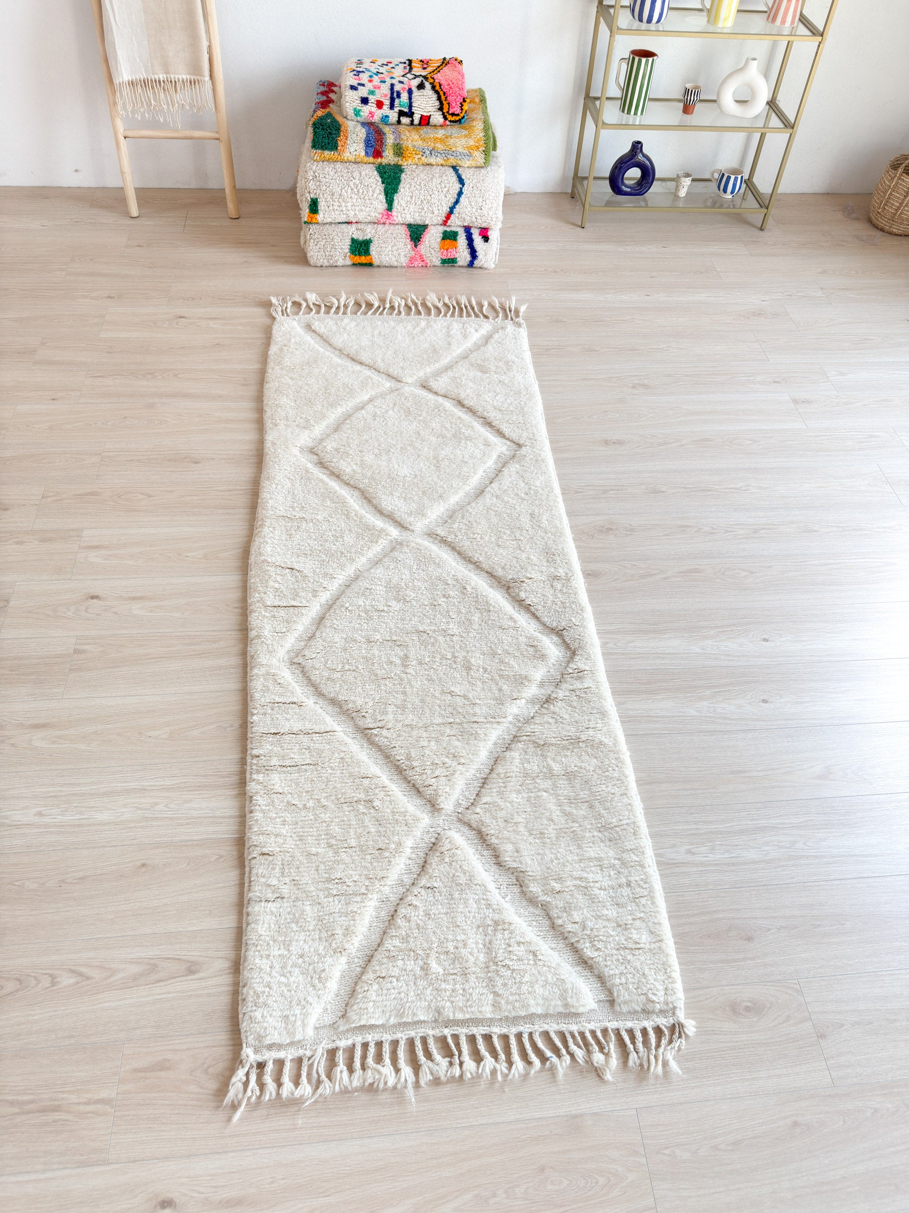 Tapis de couloir Beni Ouarain 90 x 267 cm - n°2228