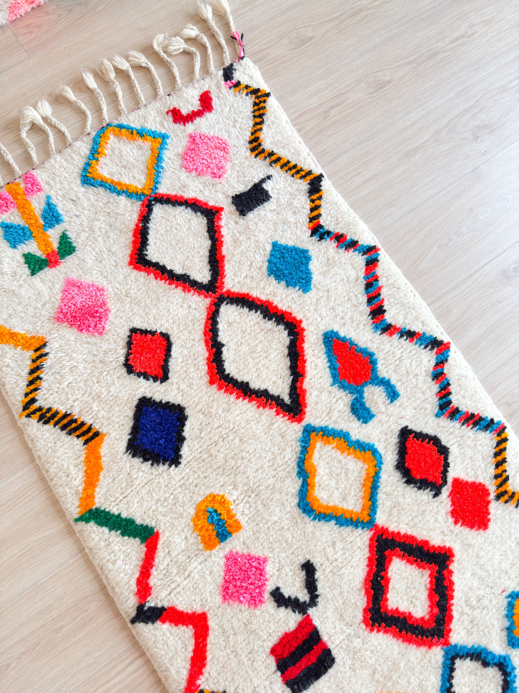 Tapis de couloir berbère coloré 82 x 263 cm - n°2234