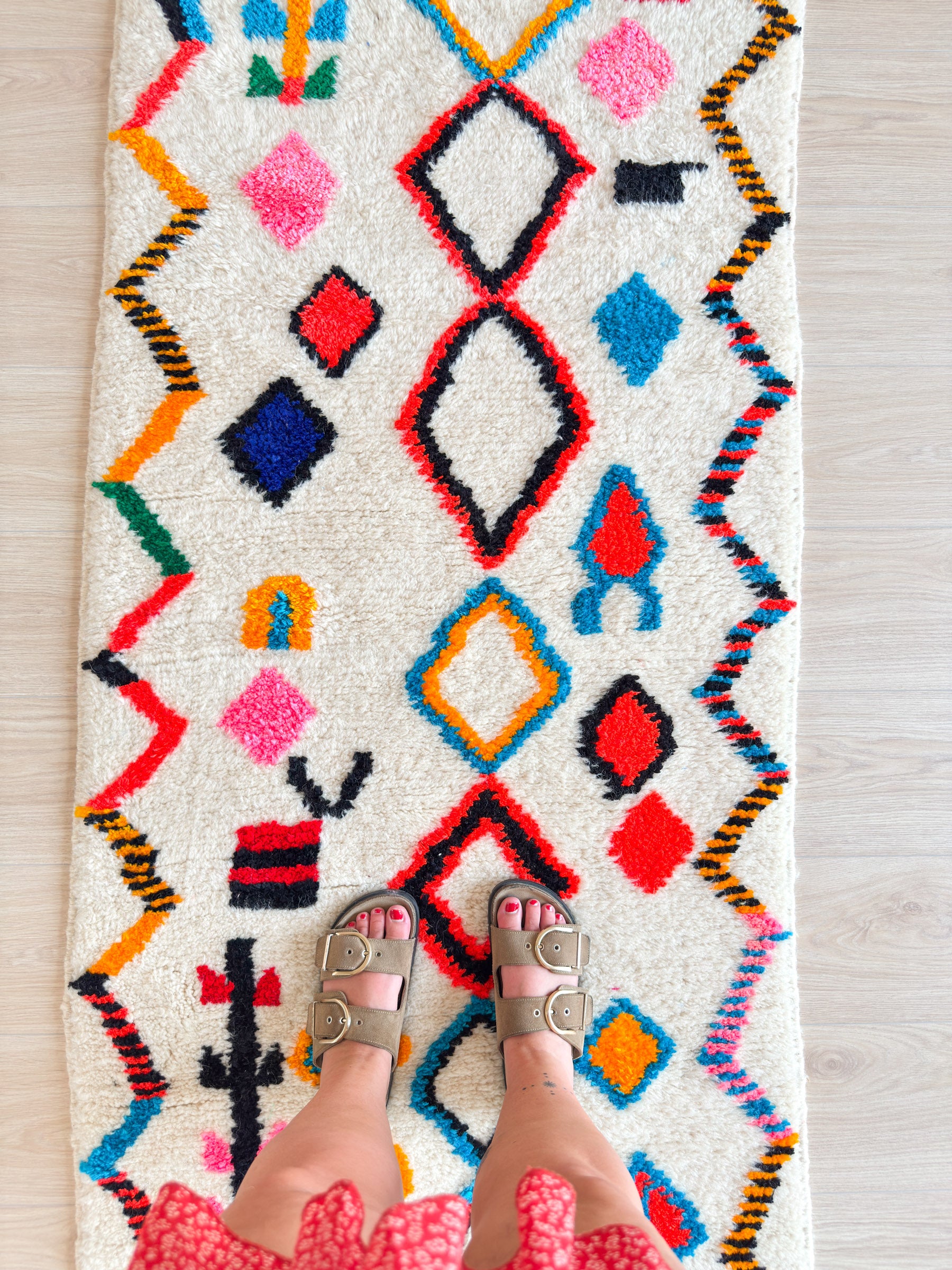 Tapis de couloir berbère coloré 82 x 263 cm - n°2234