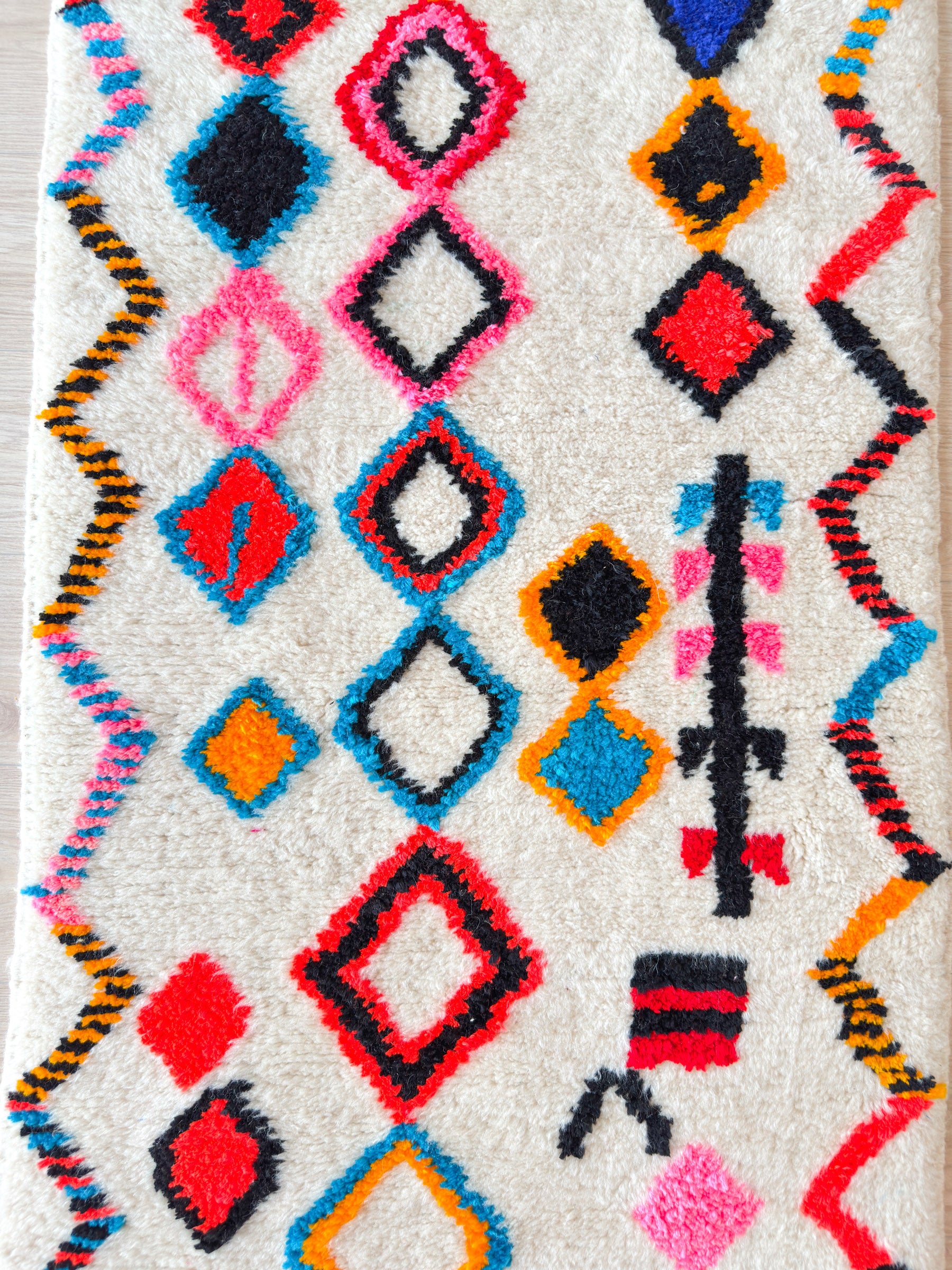 Tapis de couloir berbère coloré 82 x 263 cm - n°2234