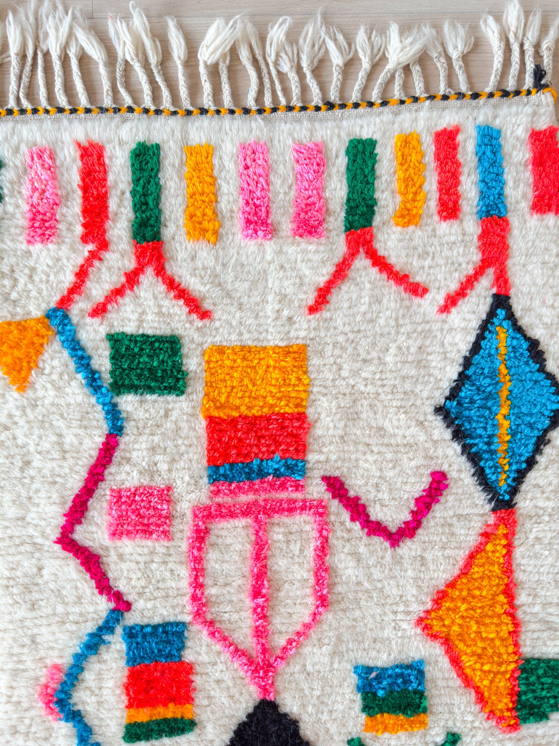 Colorful Berber hallway rug - n°814
