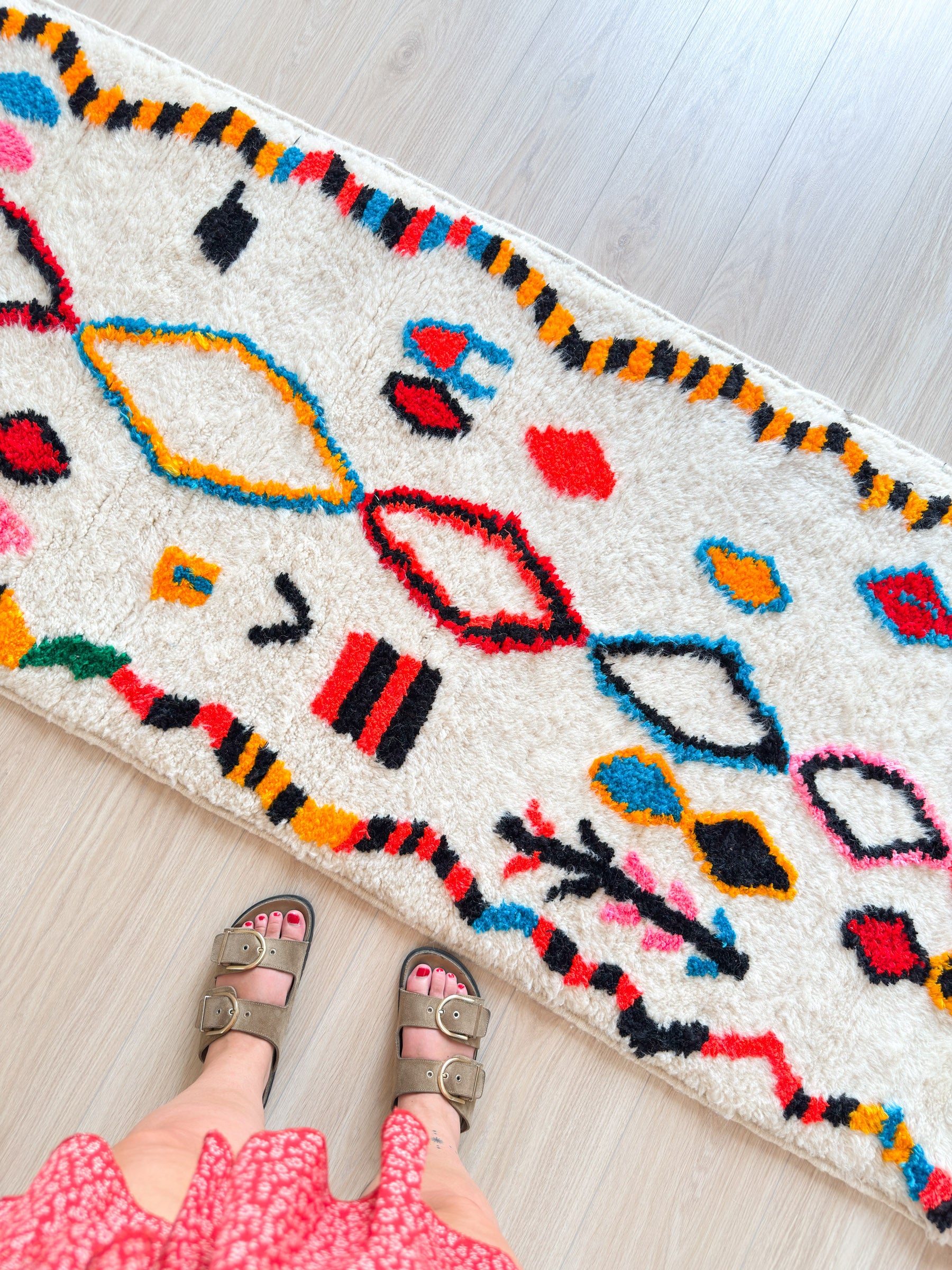 Tapis de couloir berbère coloré 86 x 256 cm - n°2223