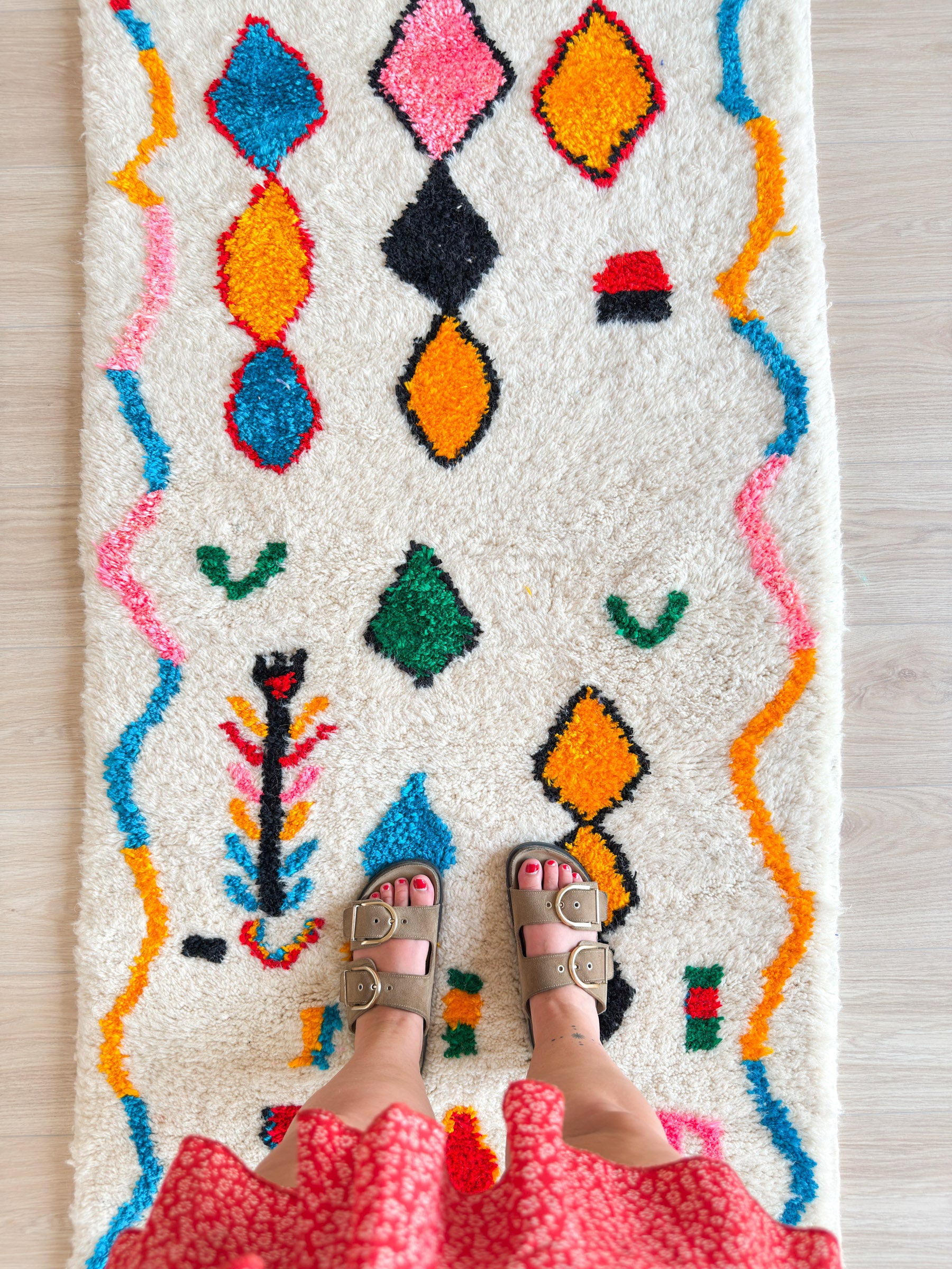 Colorful Berber Runner Rug 90 x 295 cm - No. 2237