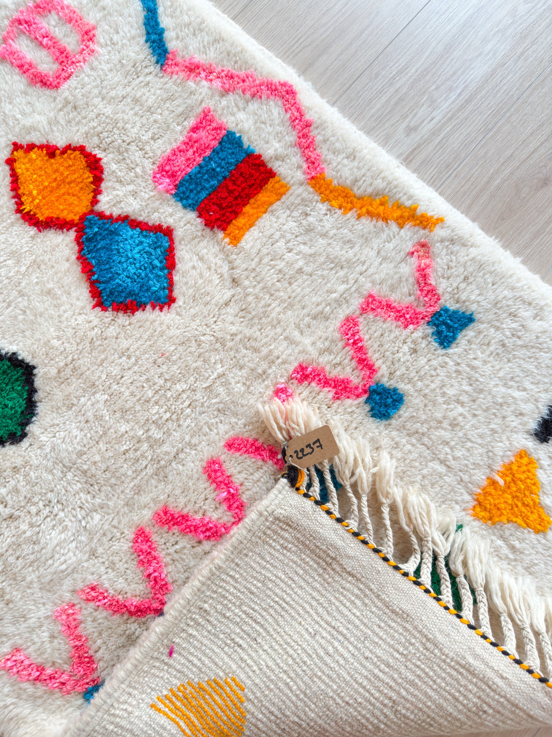 Colorful Berber Runner Rug 90 x 295 cm - No. 2237